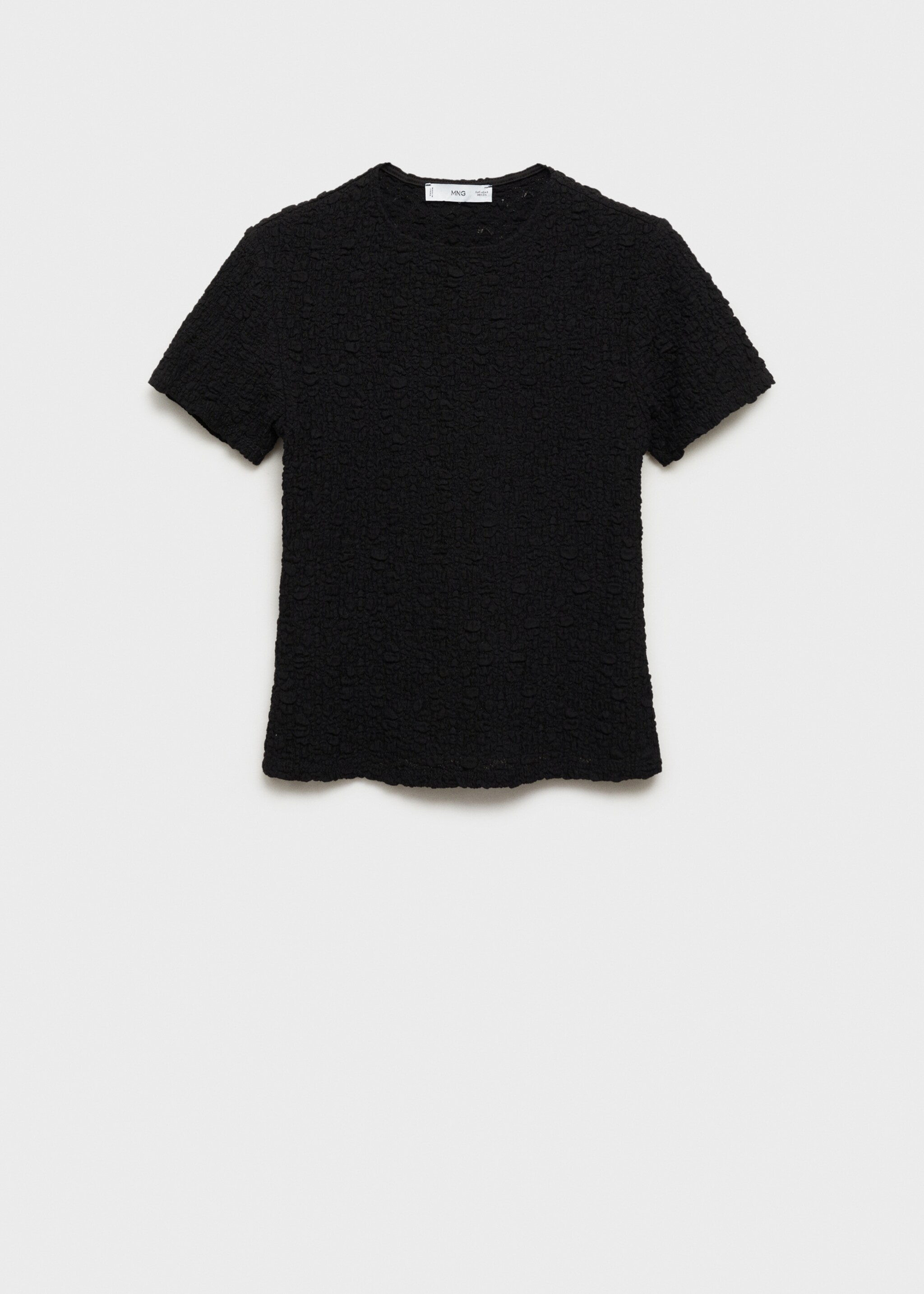 Textured cotton-blend t-shirt - Article without model