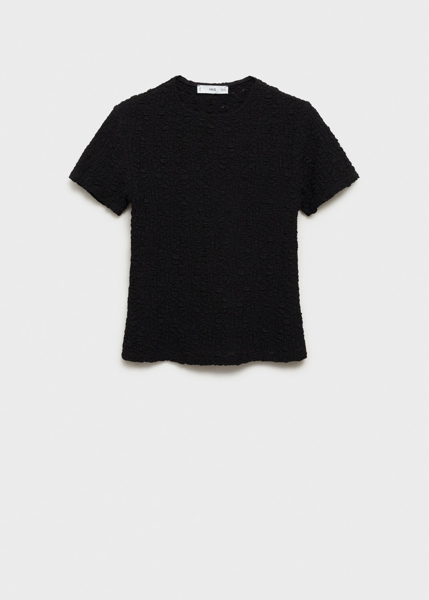 Textured cotton-blend t-shirt - Article without model