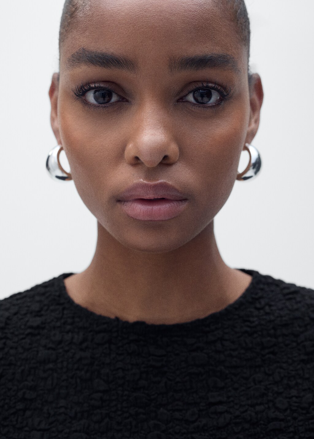 Textured cotton-blend t-shirt