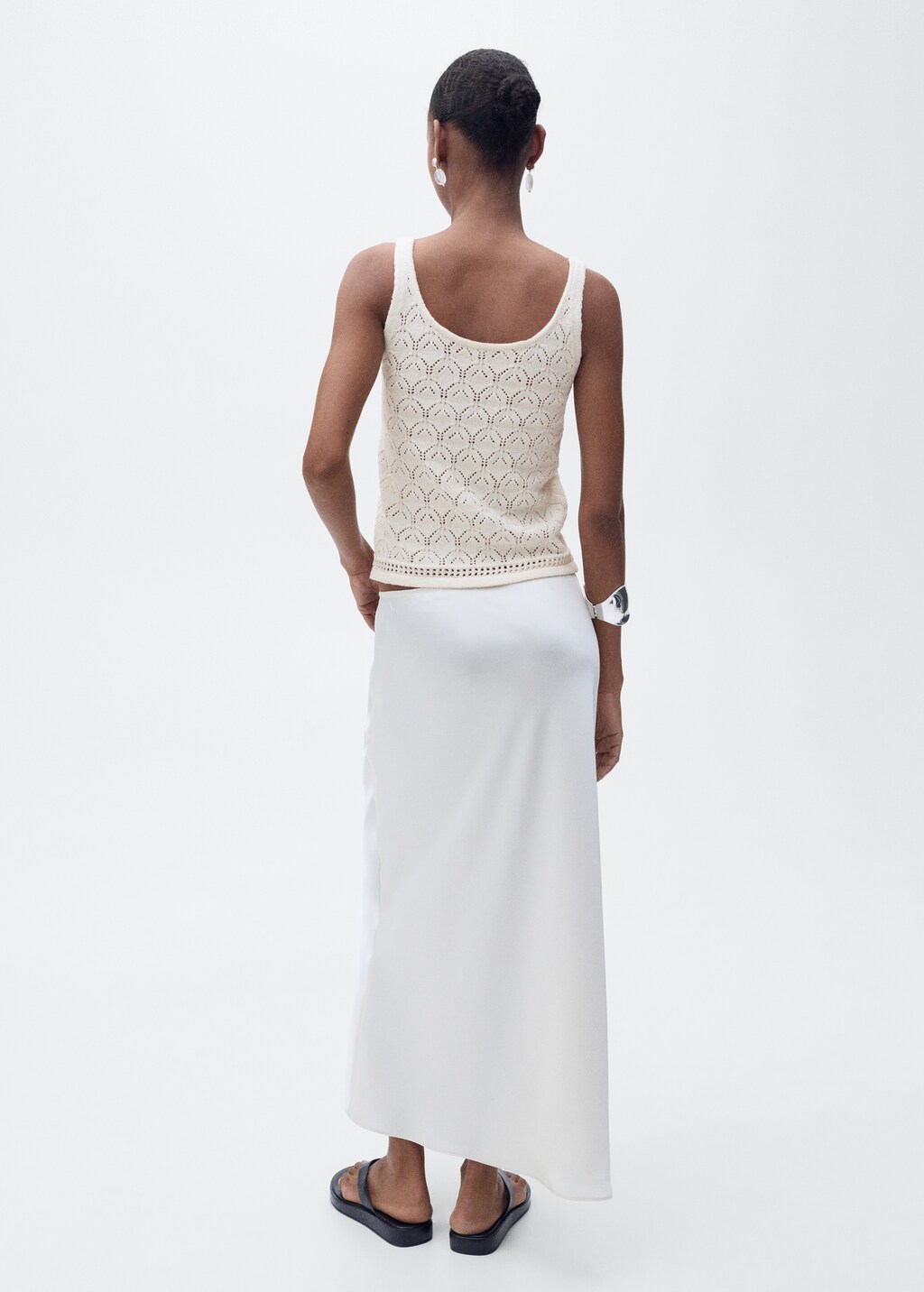 Knit top with lace accents - image 4