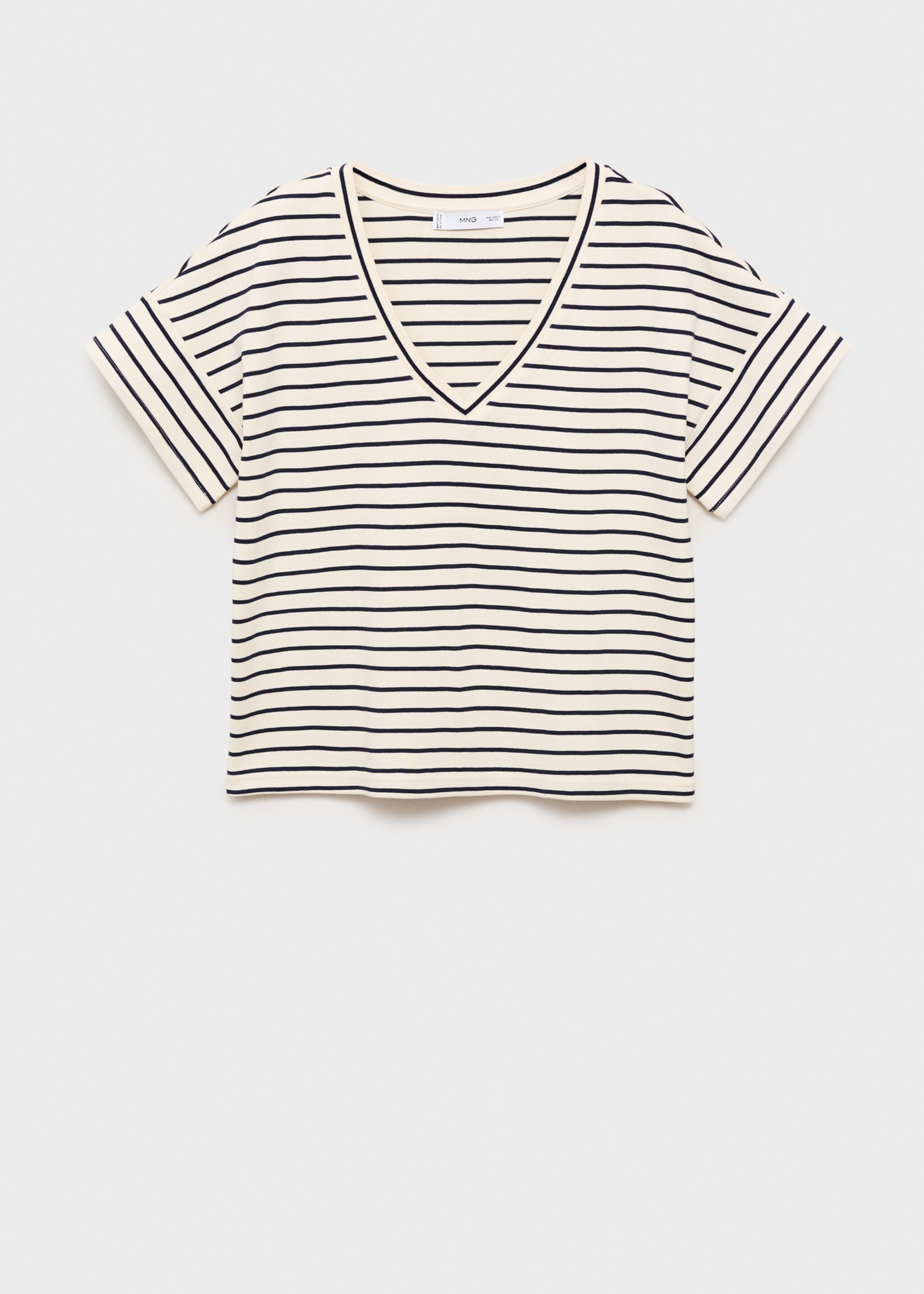 V-neck striped T-shirt - Article without model