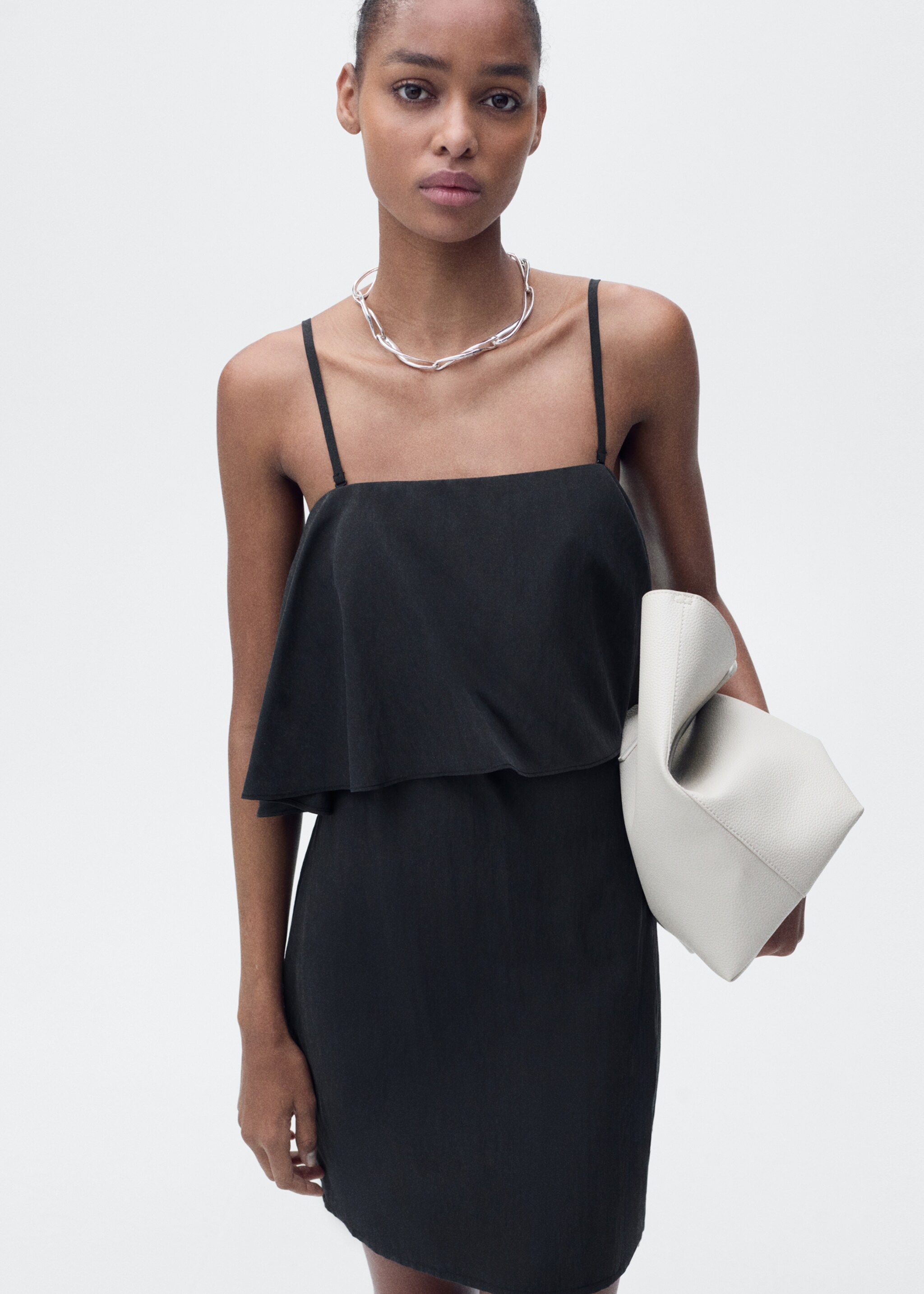 Lyocell dress with ruffles - Medium plane