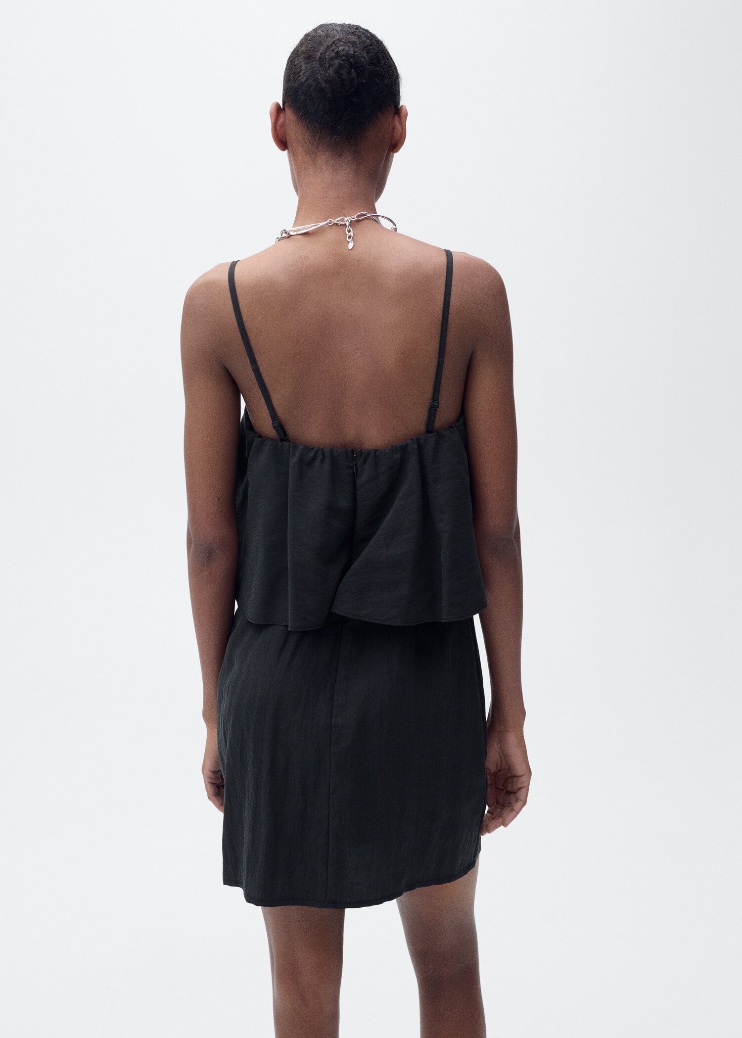 Lyocell dress with ruffles - Reverse of the article