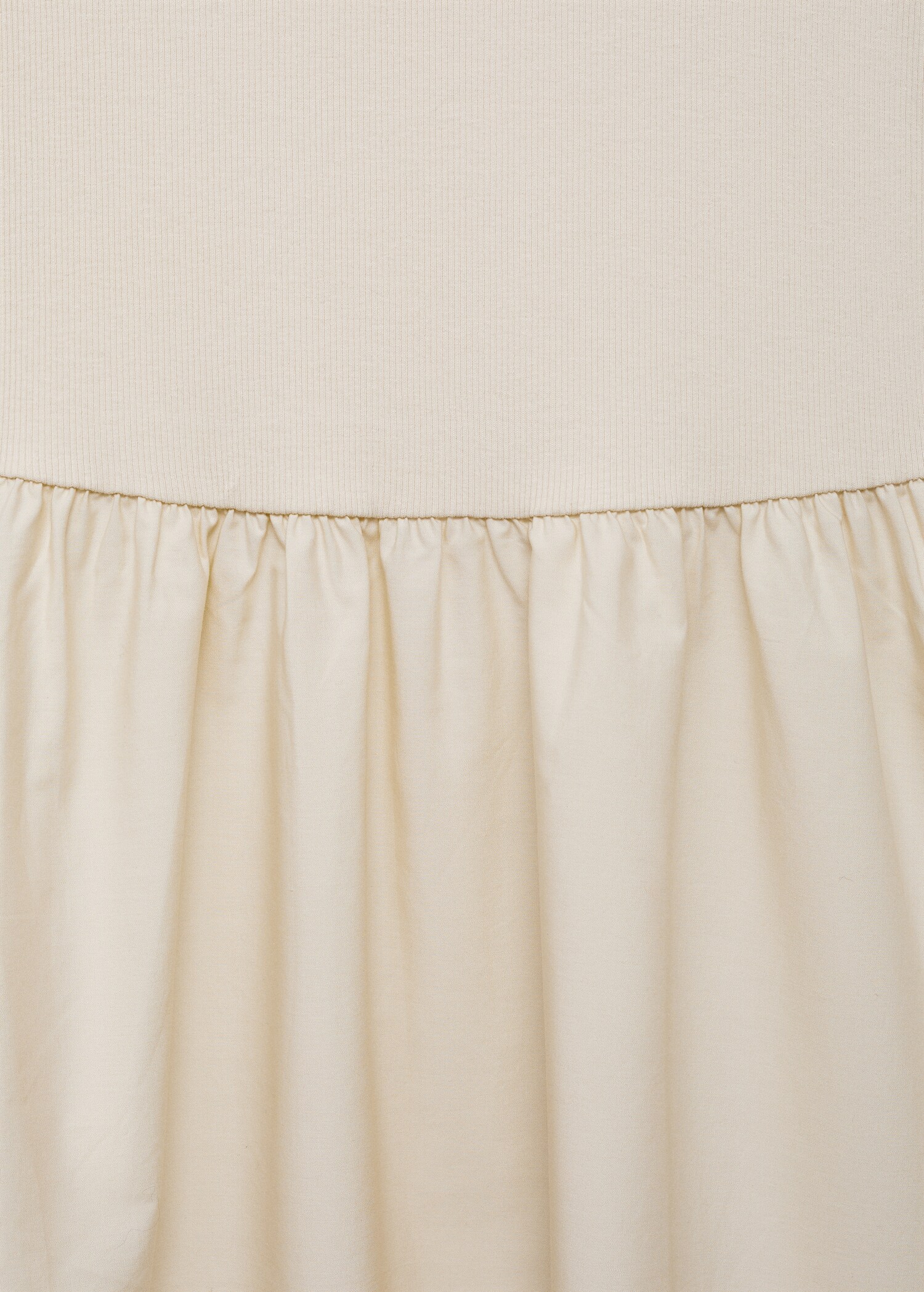 Flared dress in combined fabric - Details of the article 0