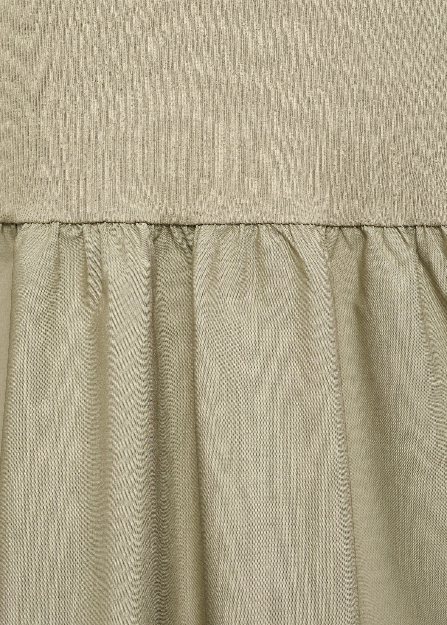 Flared dress in combined fabric - Details of the article 0