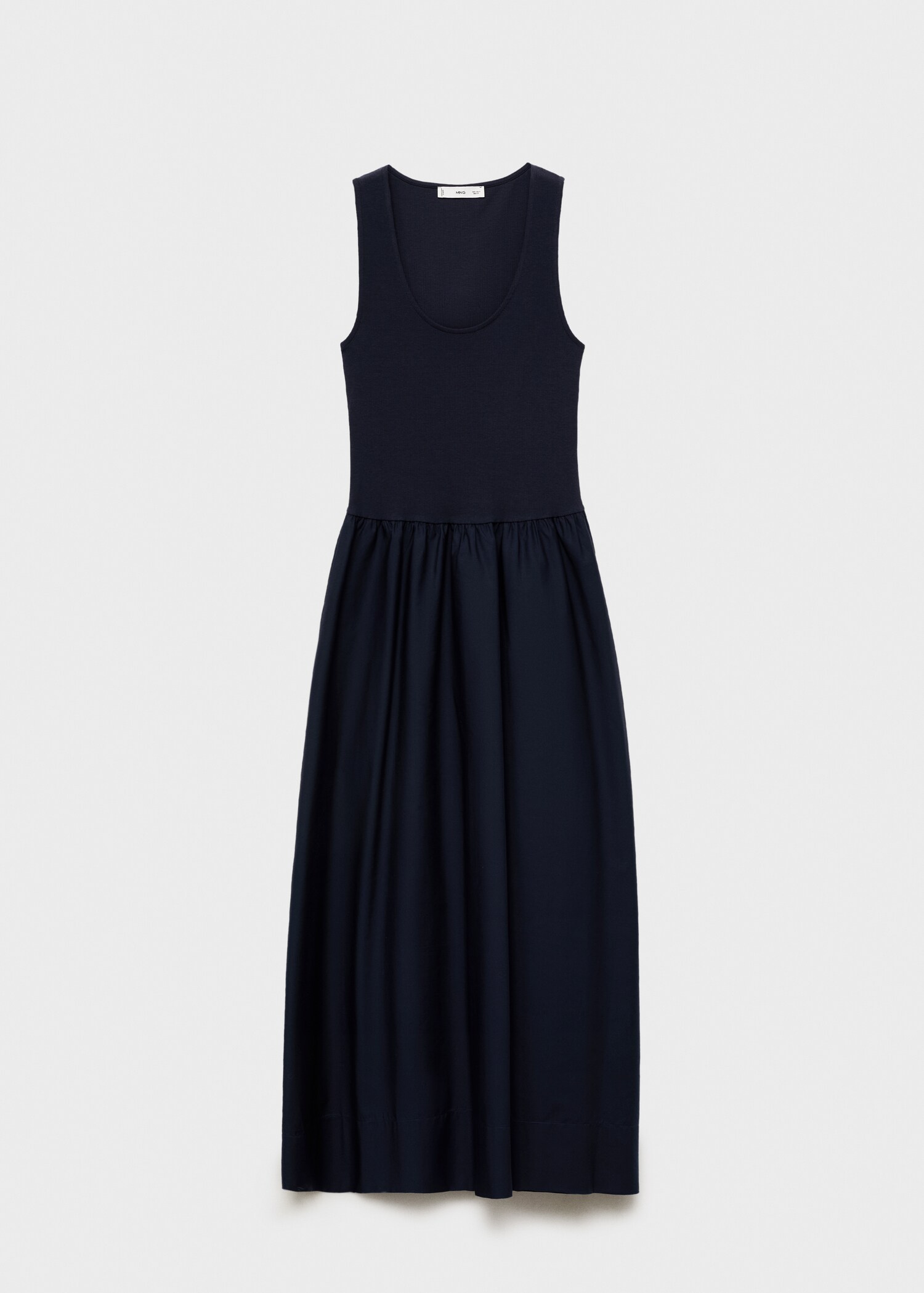 Evasé-Kleid aus kombiniertem Stoff - Artikel ohne Model
