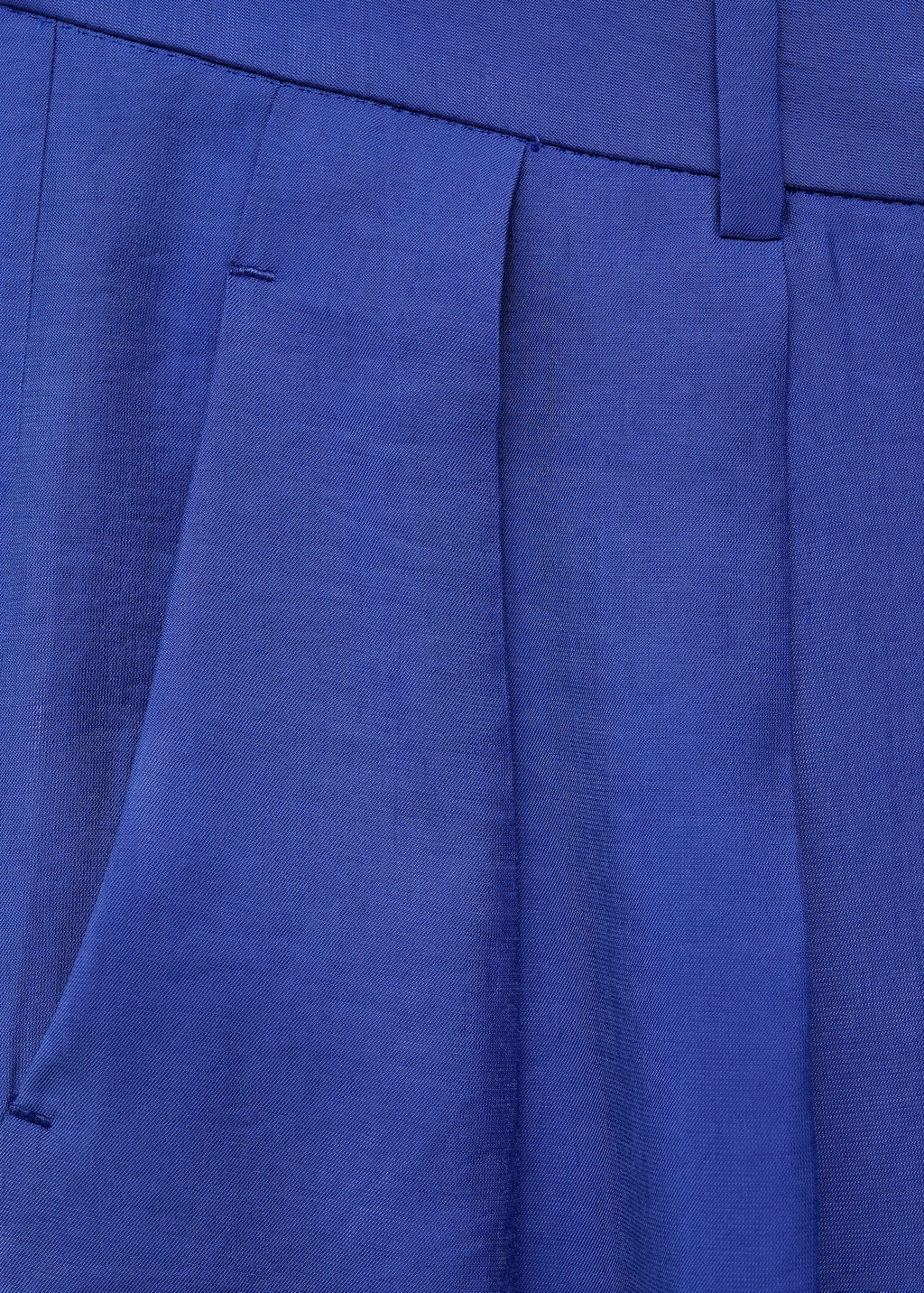 Wide-leg pleated suit pants