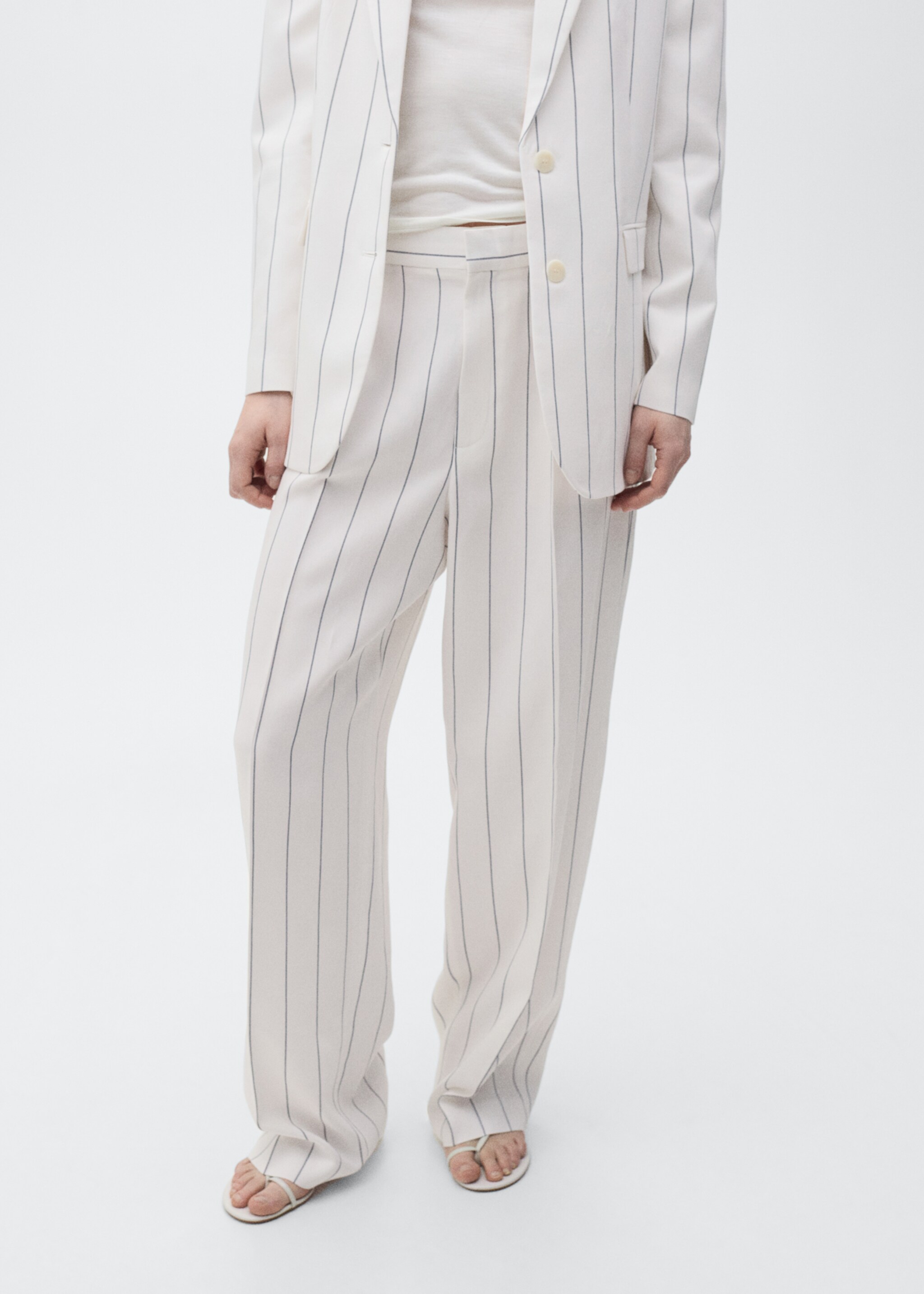 Striped suit trousers - Medium plane