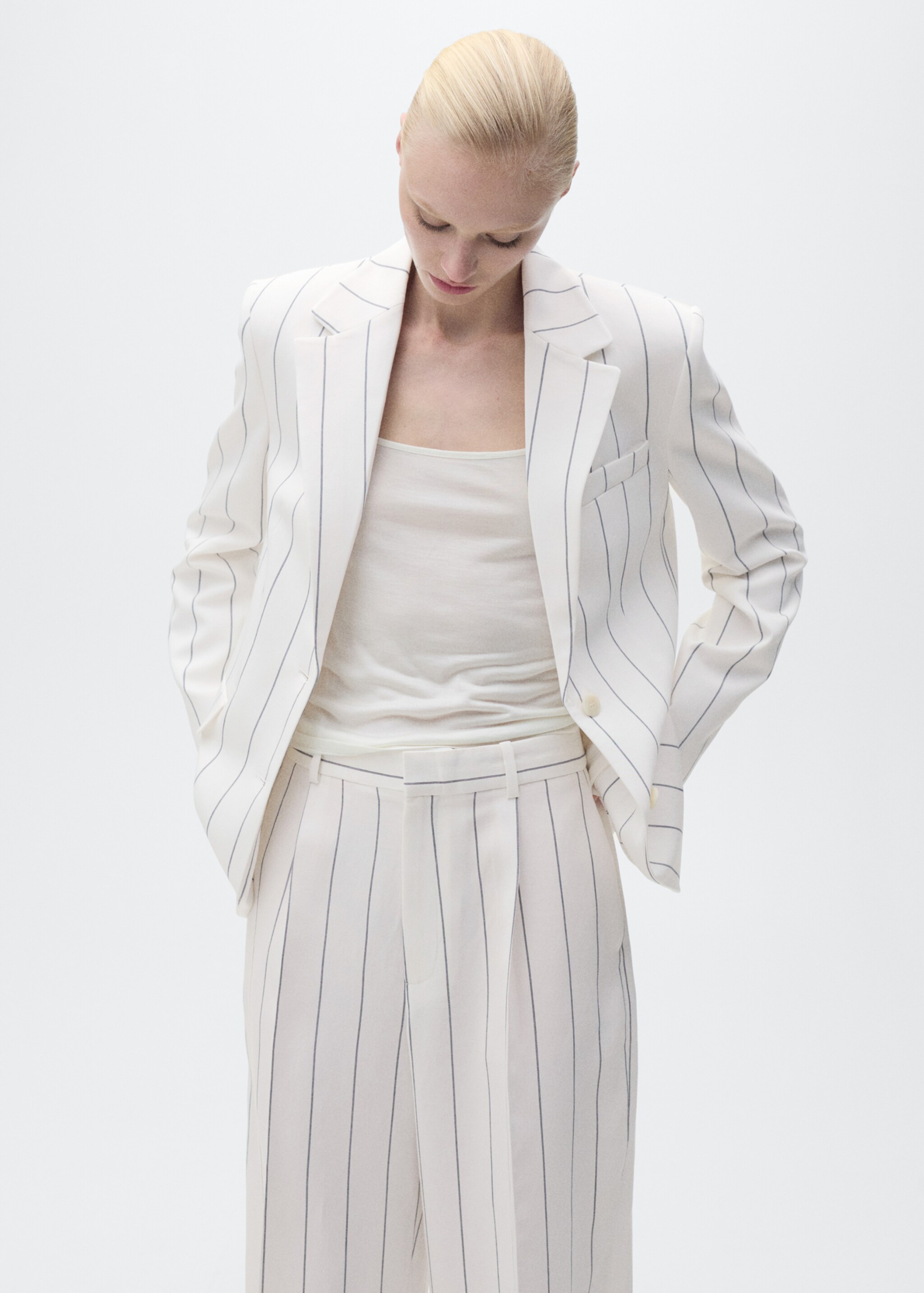 Striped suit trousers - Details of the article 1
