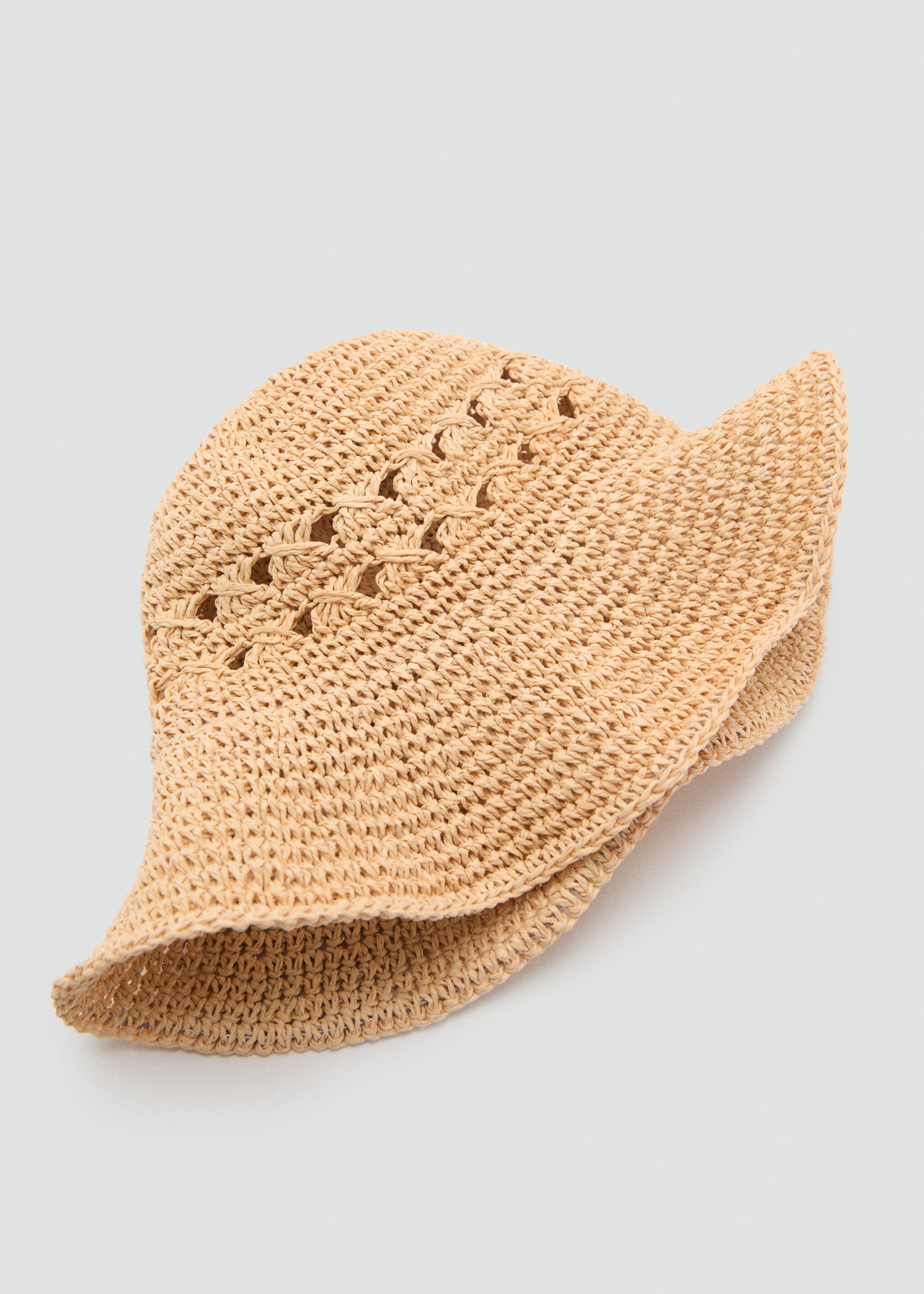 Sombrero fibra natural detalles calados - Detalle del artículo 1