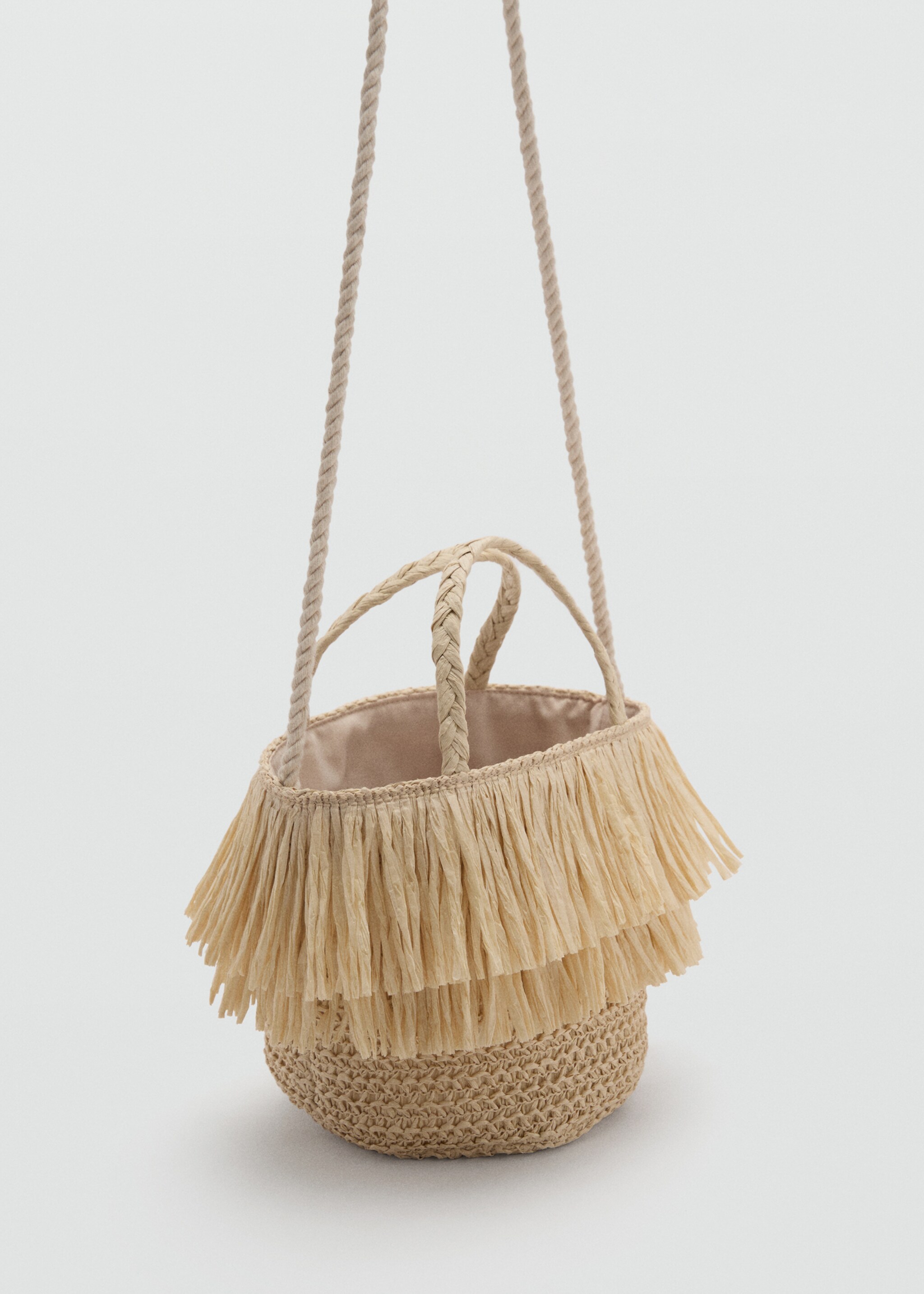 Sac raphia franges - Plan moyen