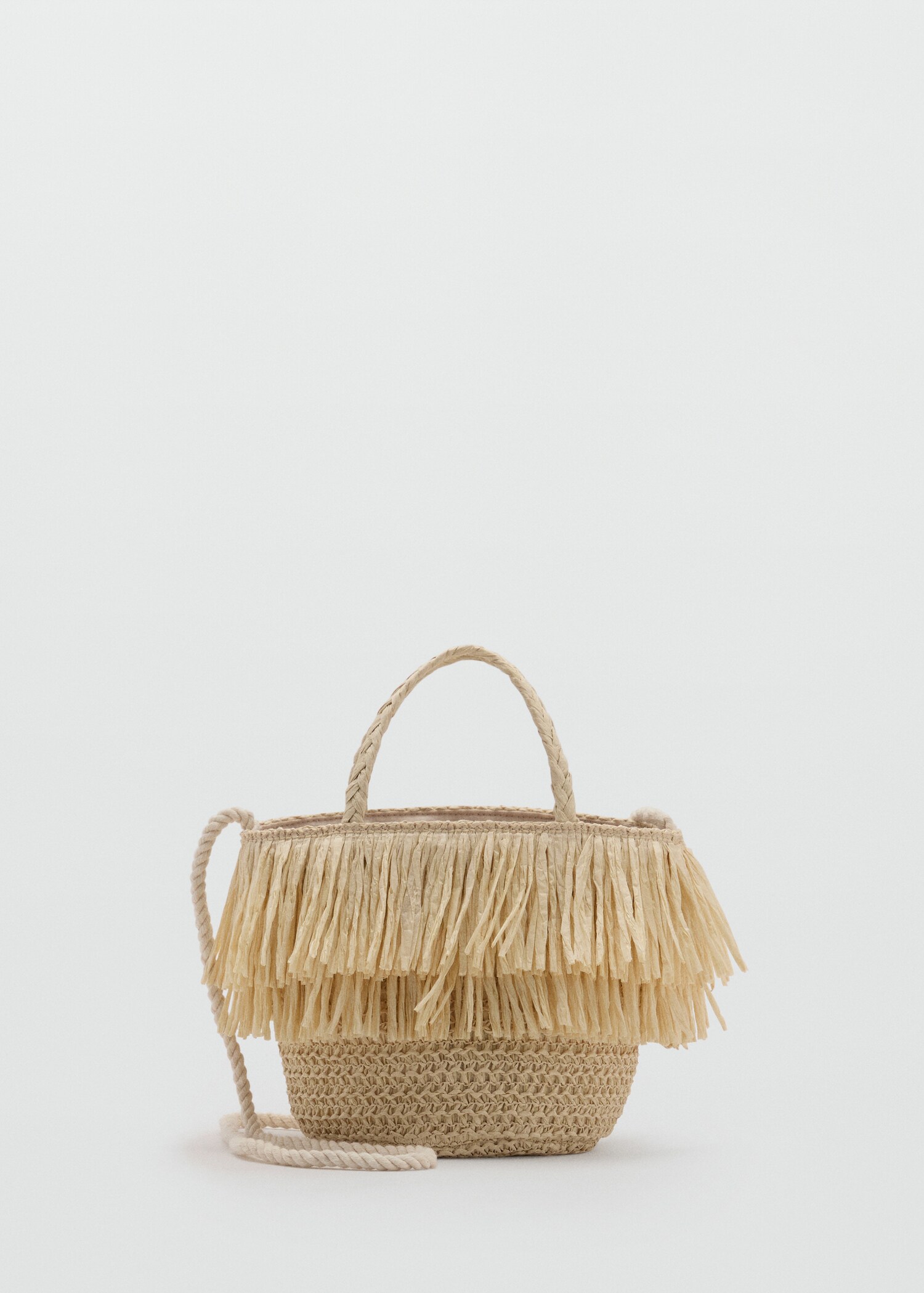 Fringed raffia bag - Article without model