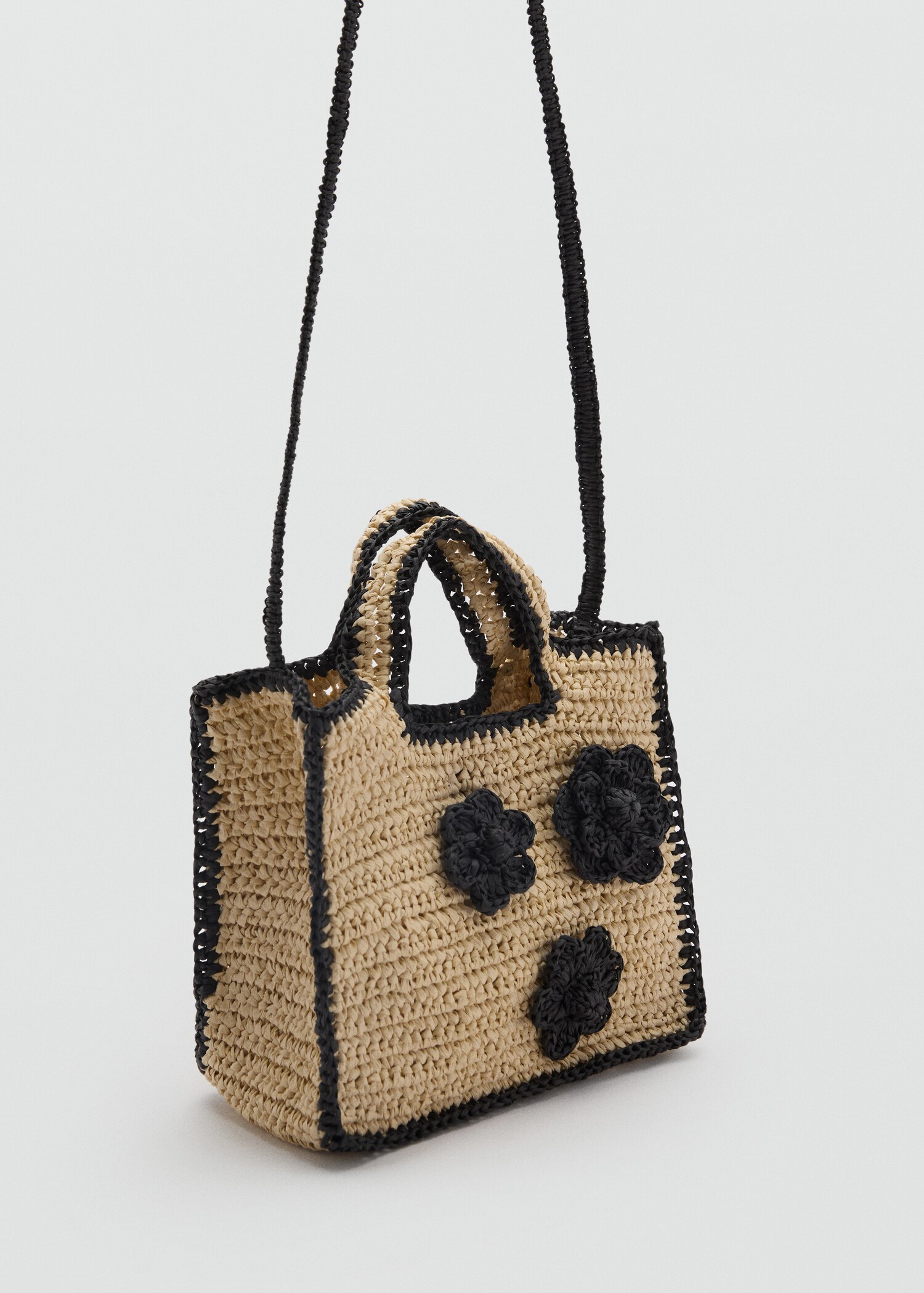 Sac fleurs effet raphia - Plan moyen