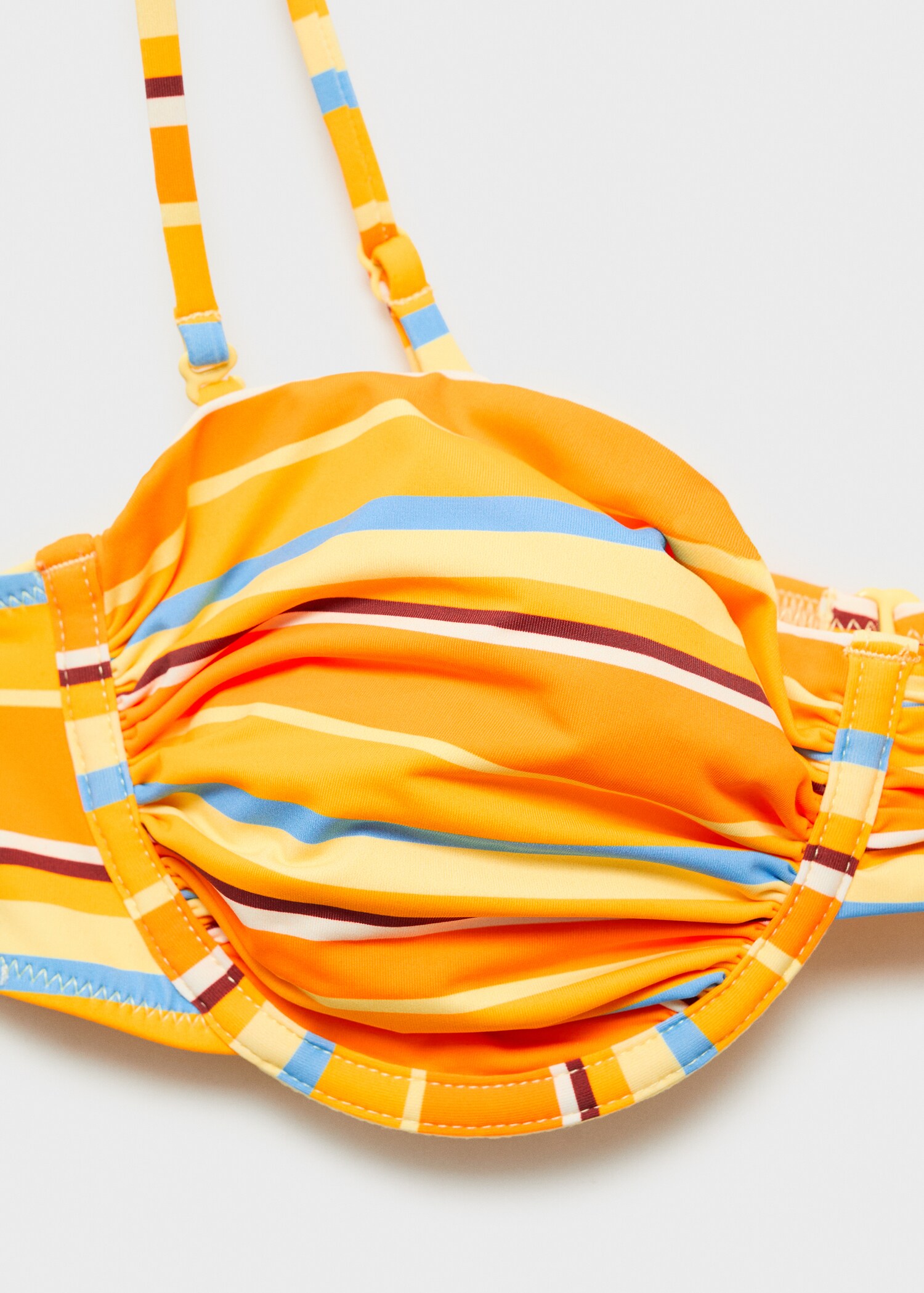 Stripe-print hoop bikini top - Details of the article 0