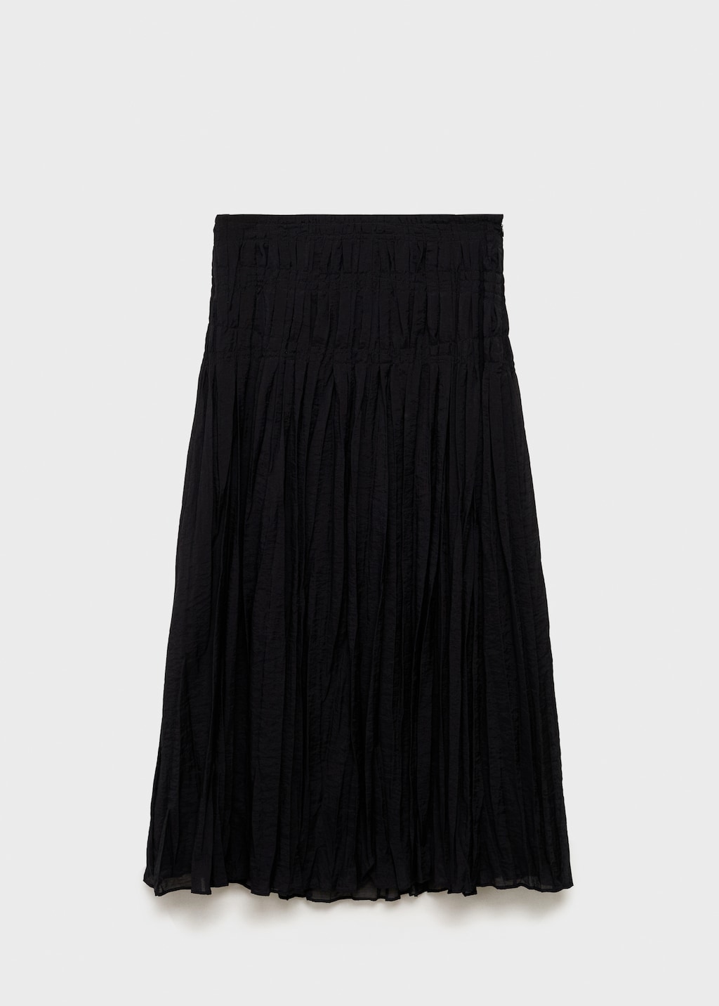 Gathered midi-skirt