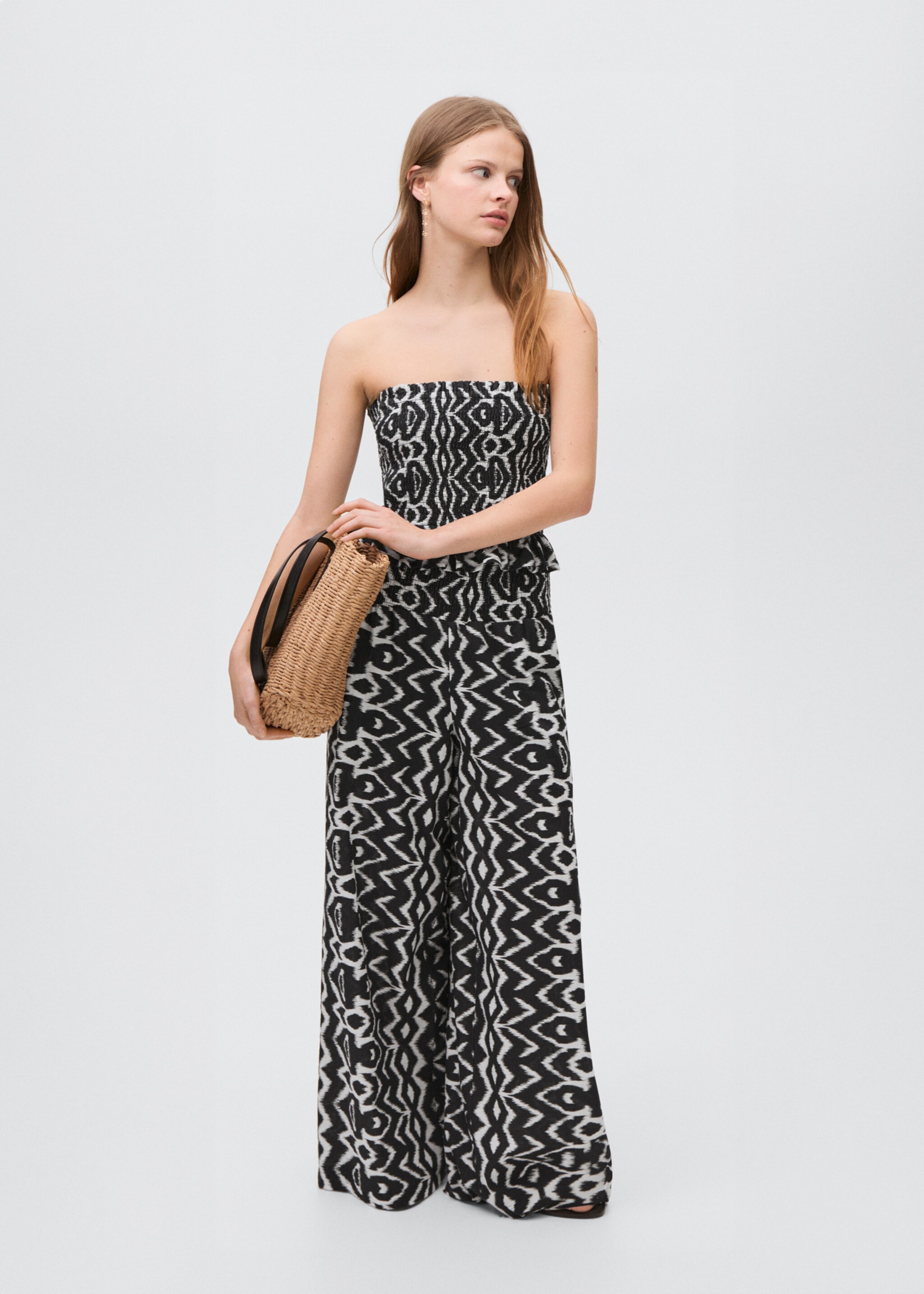 Printed straight trousers - Details of the article 6
