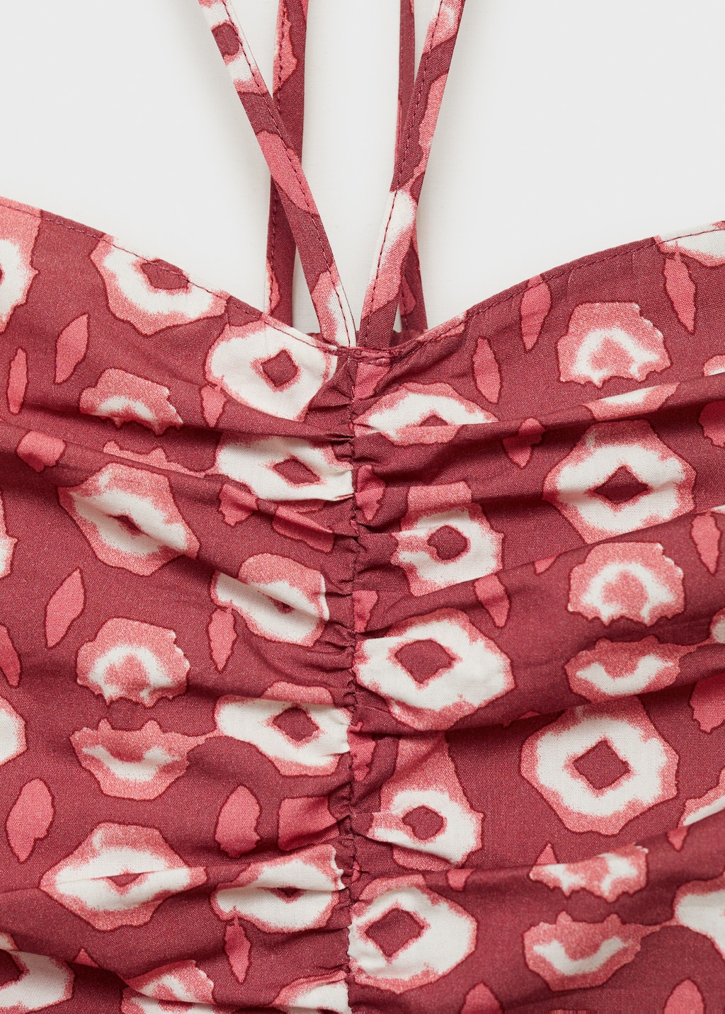 Printed ruched dress