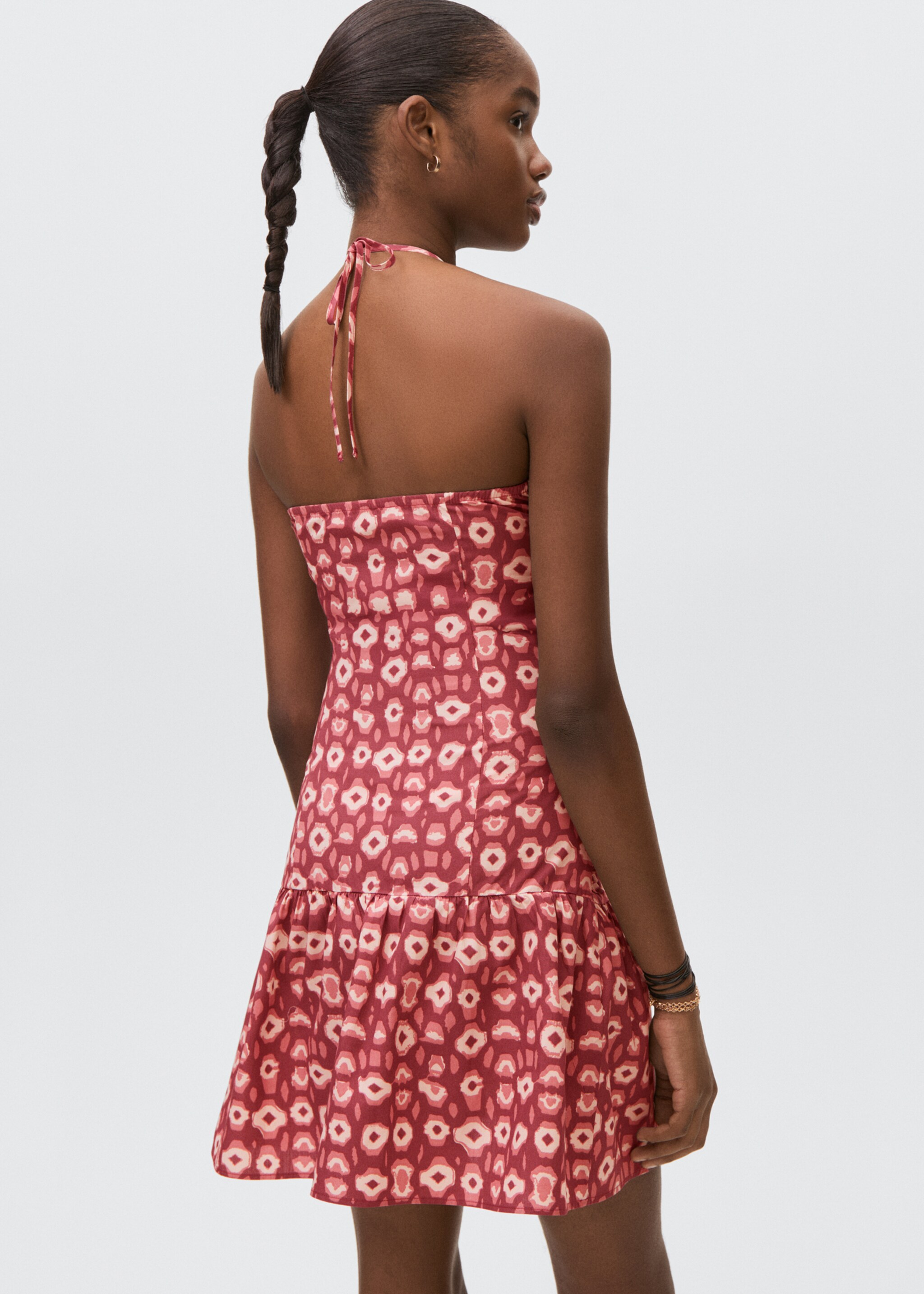 Gekräuseltes Printkleid - Rückseite des Artikels