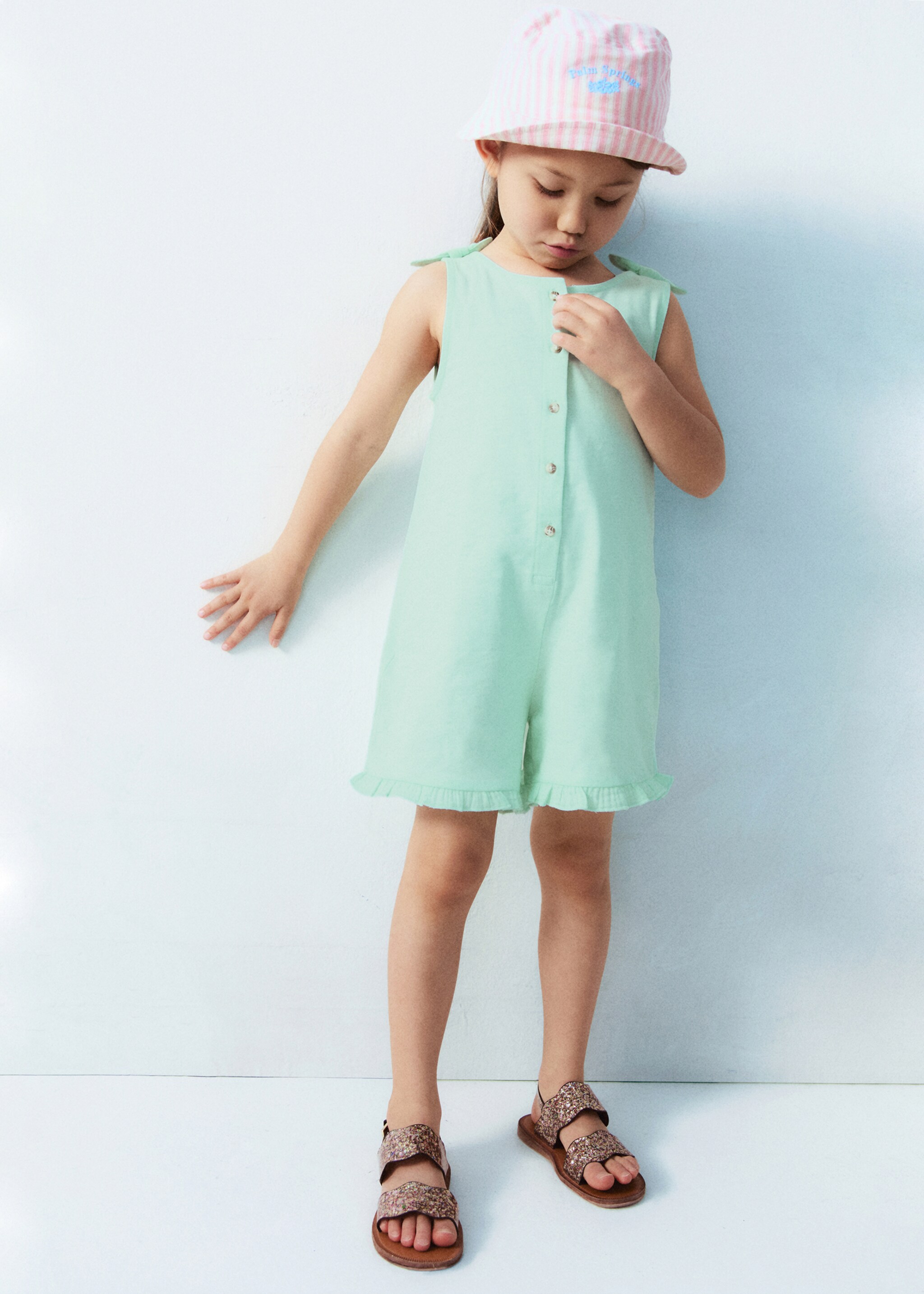 Short jumpsuit with bow detail - Details of the article 5