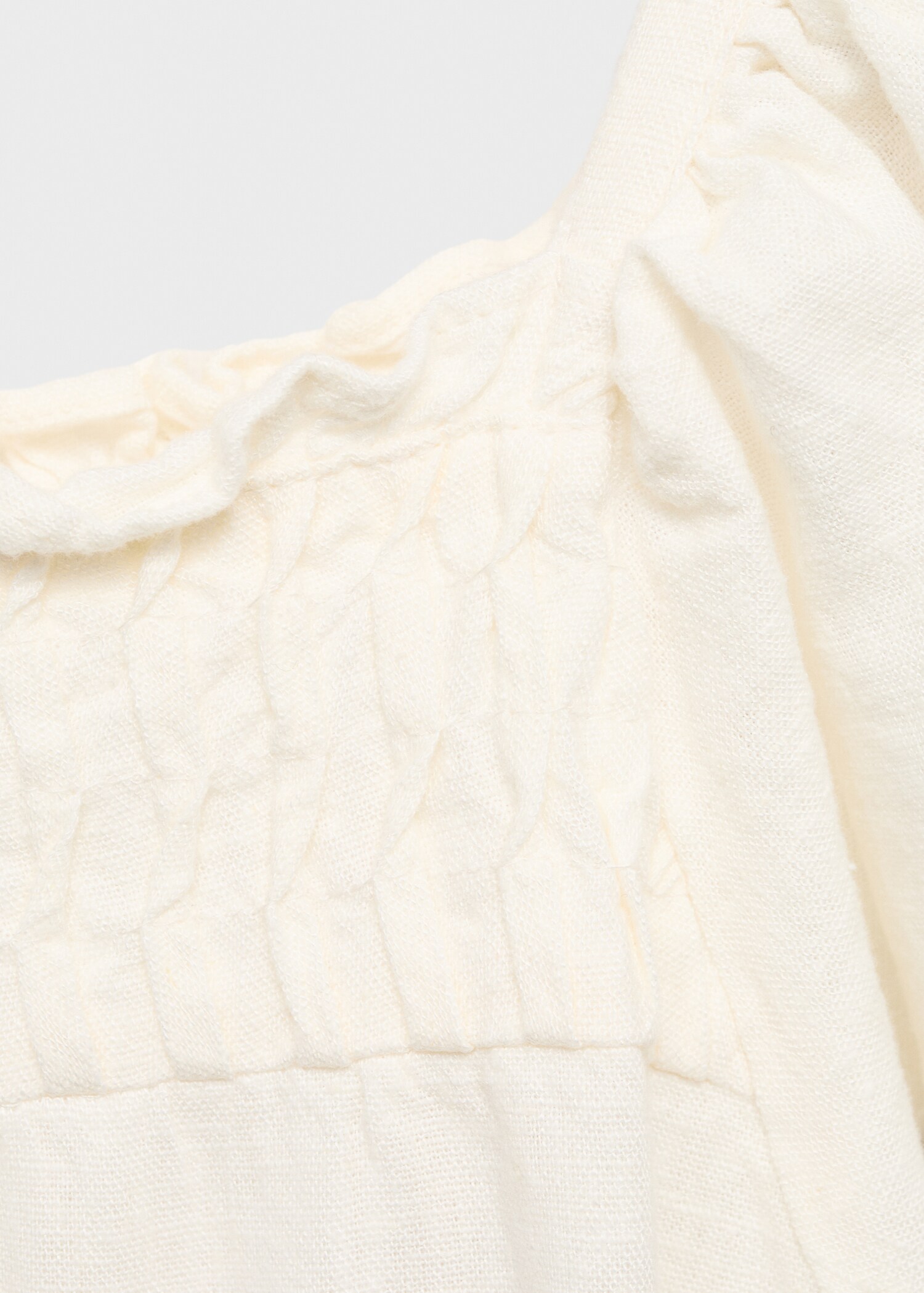 Ruffled linen dress - Details of the article 0