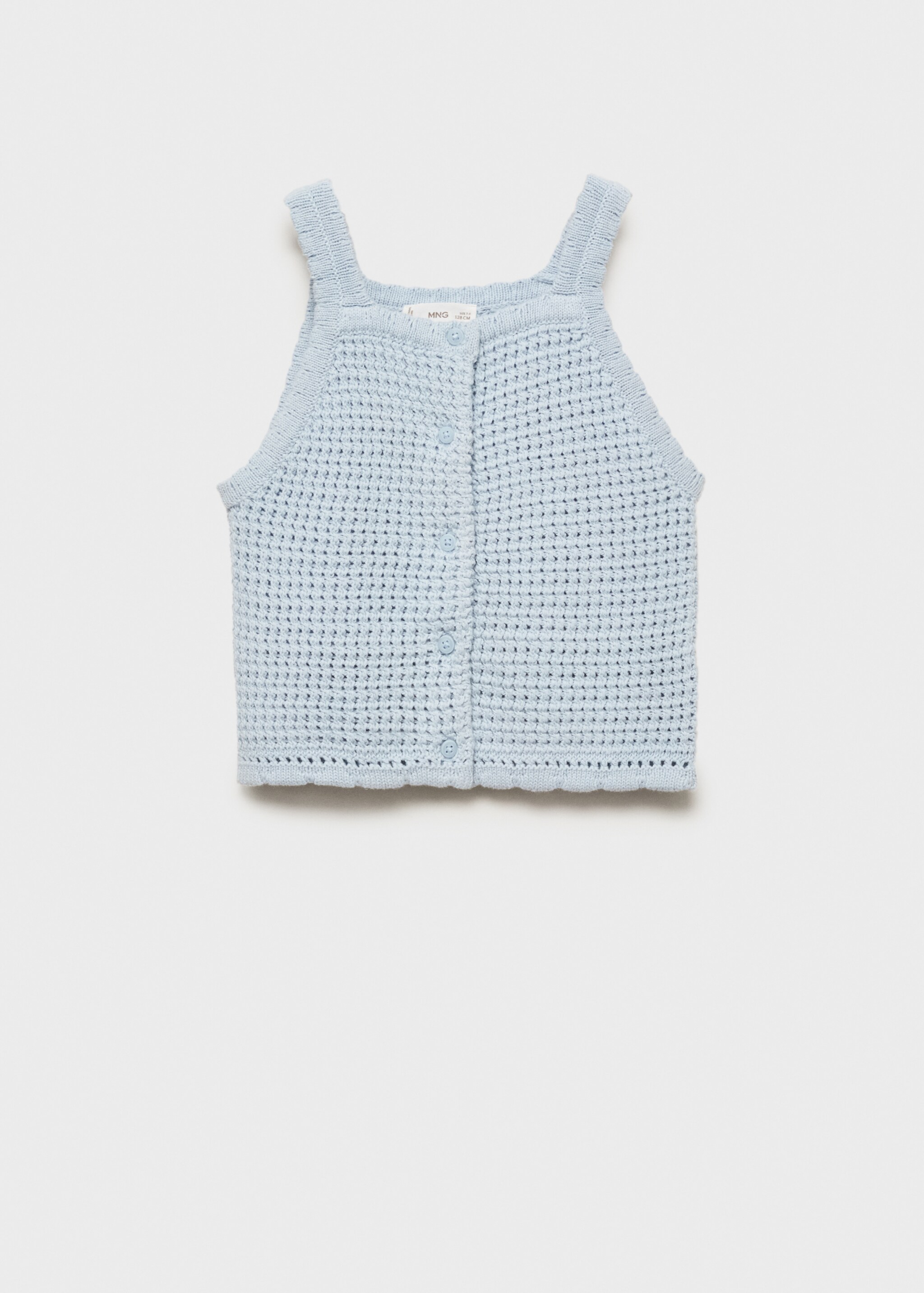 Buttoned knit top - Article without model