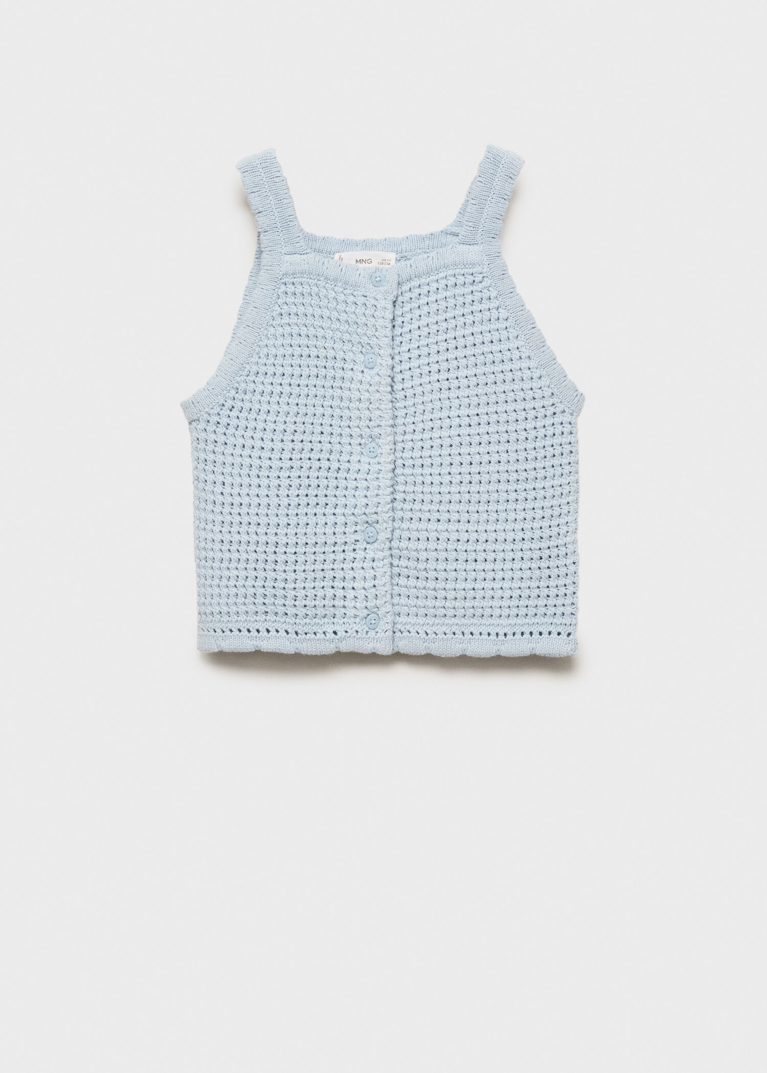 Buttoned knit top - Article without model