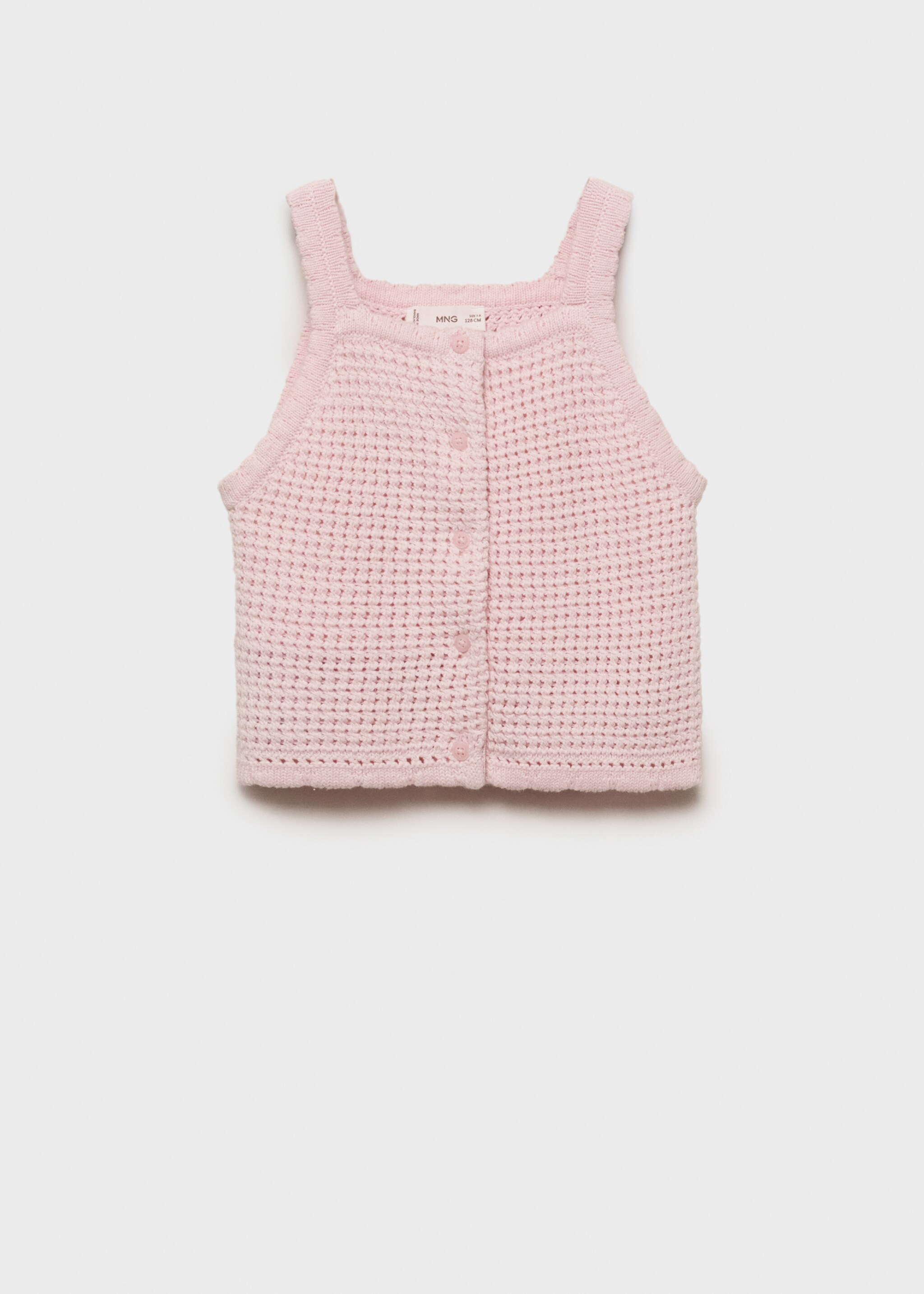 Buttoned knit top - Article without model