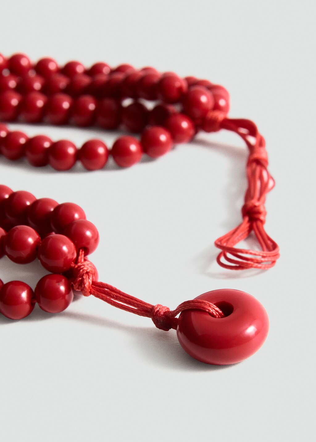 Collier rouge et cuir à boucle pour chien |fr