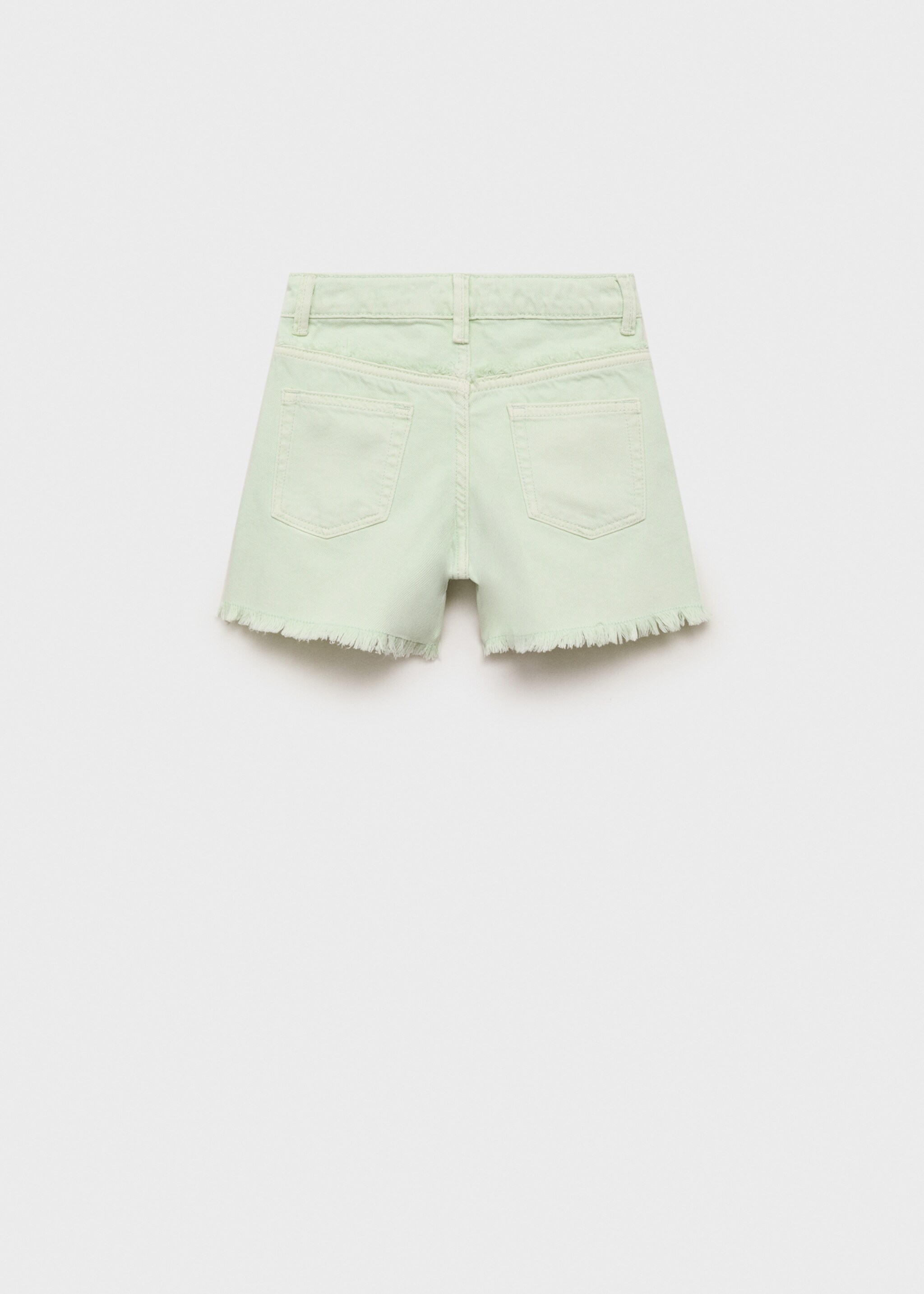 Shorts vaqueros bajo deshilachado - Reverso del artículo