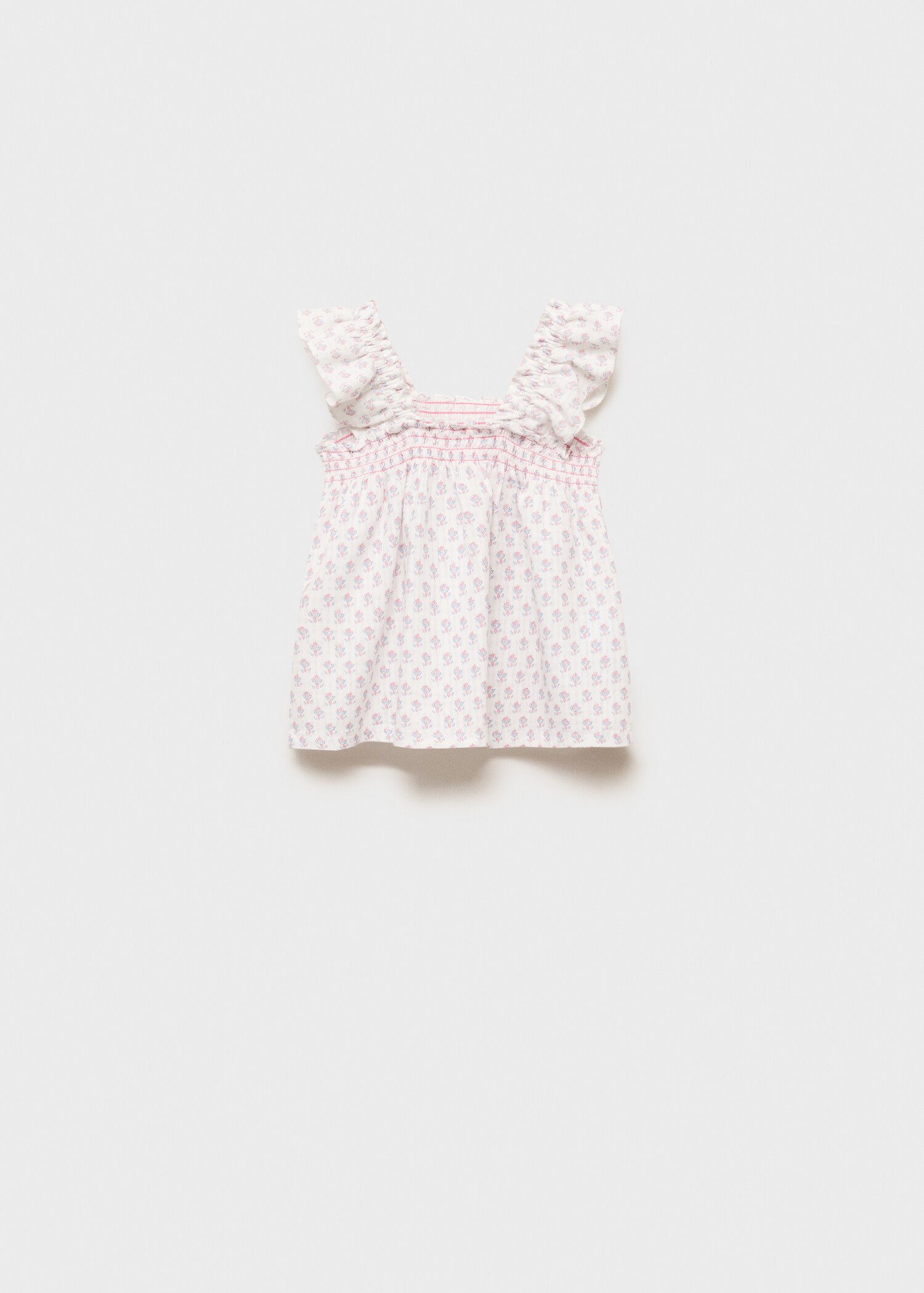 Ruffled embroidered blouse - Reverse of the article