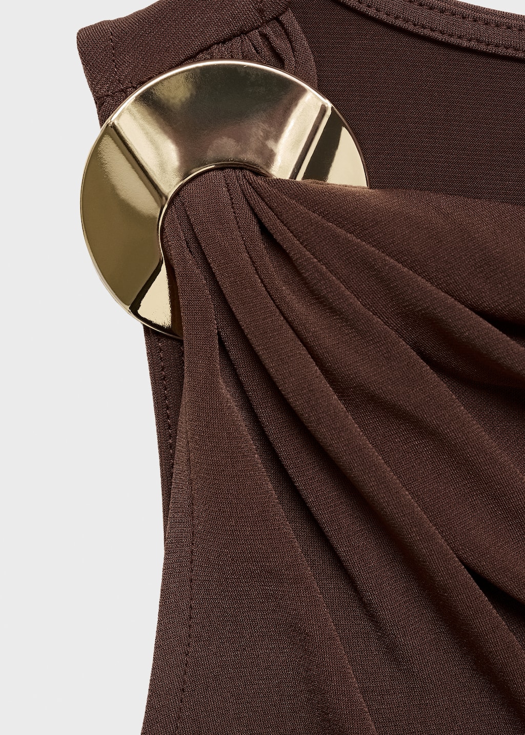 Draped dress with metallic detail