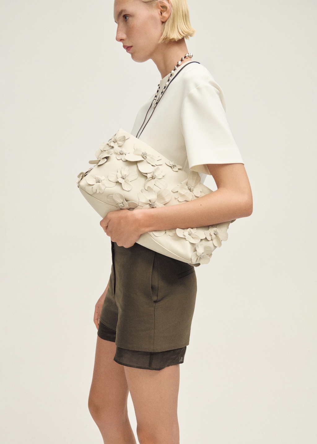 Mango Combined linen-blend shorts thumbnail