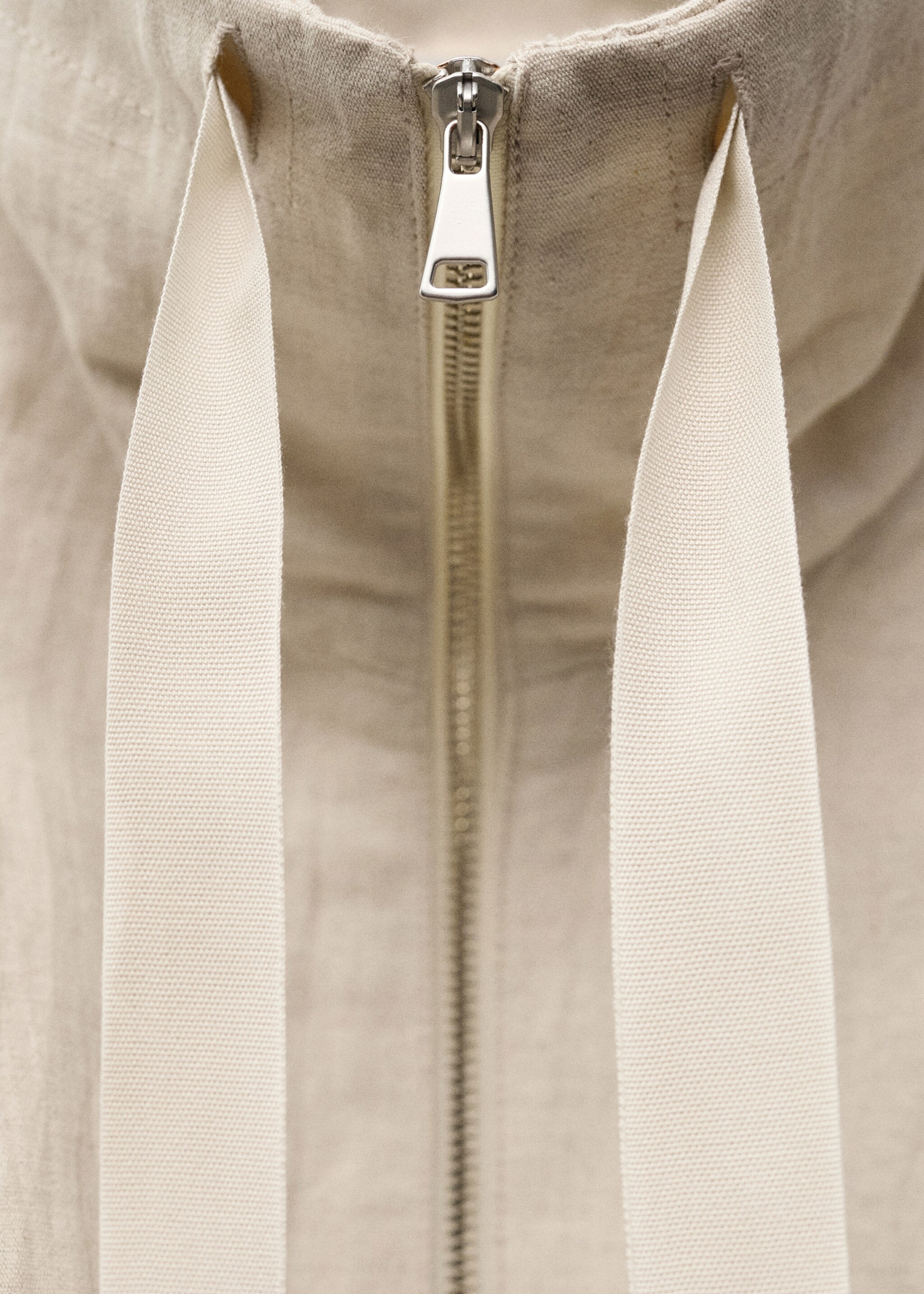 Linen-blend cropped jacket - Details of the article 0
