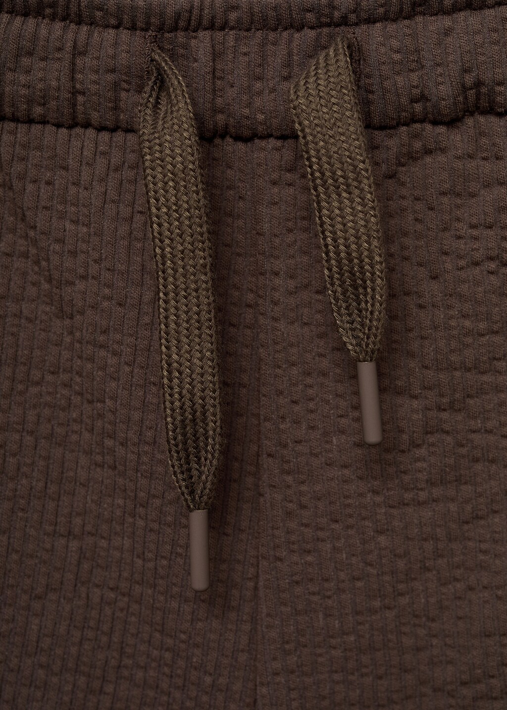 Seersucker shorts with drawstring