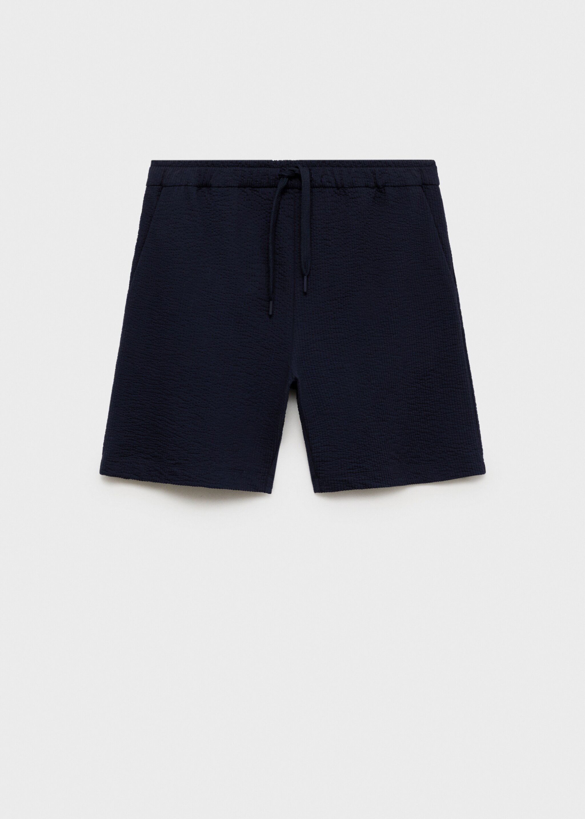 Seersucker shorts with drawstring - Article without model