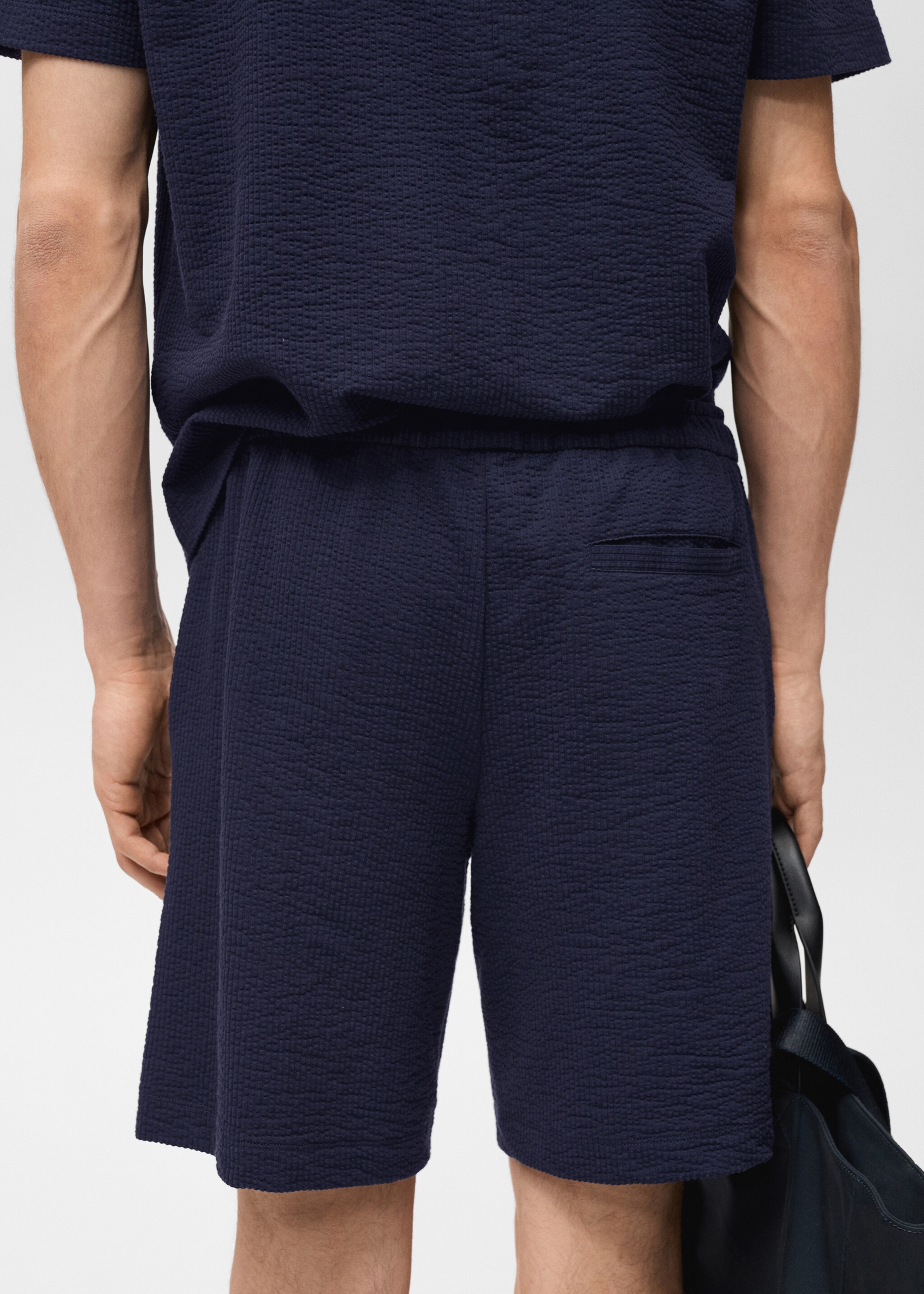 Seersucker shorts with drawstring - Details of the article 6