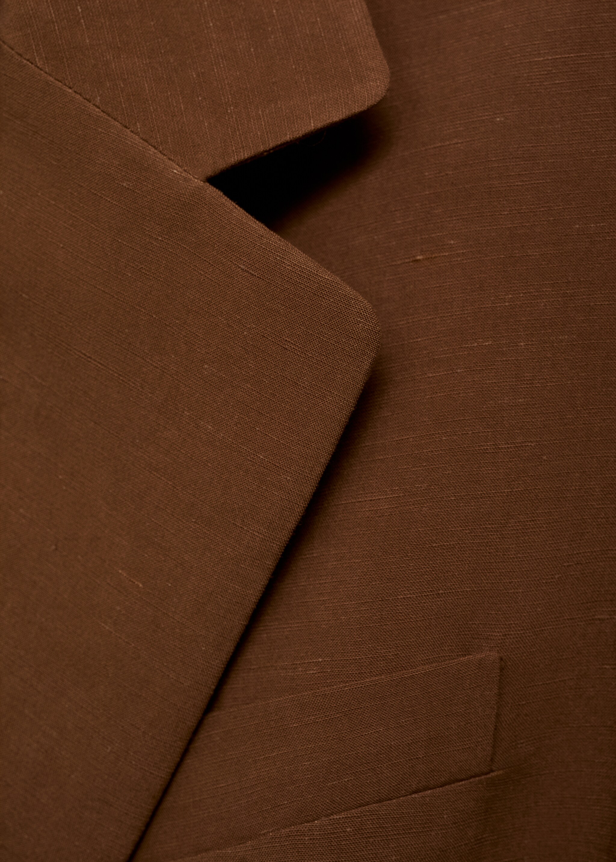 Linen-blend suit jacket with belt - Details of the article 8
