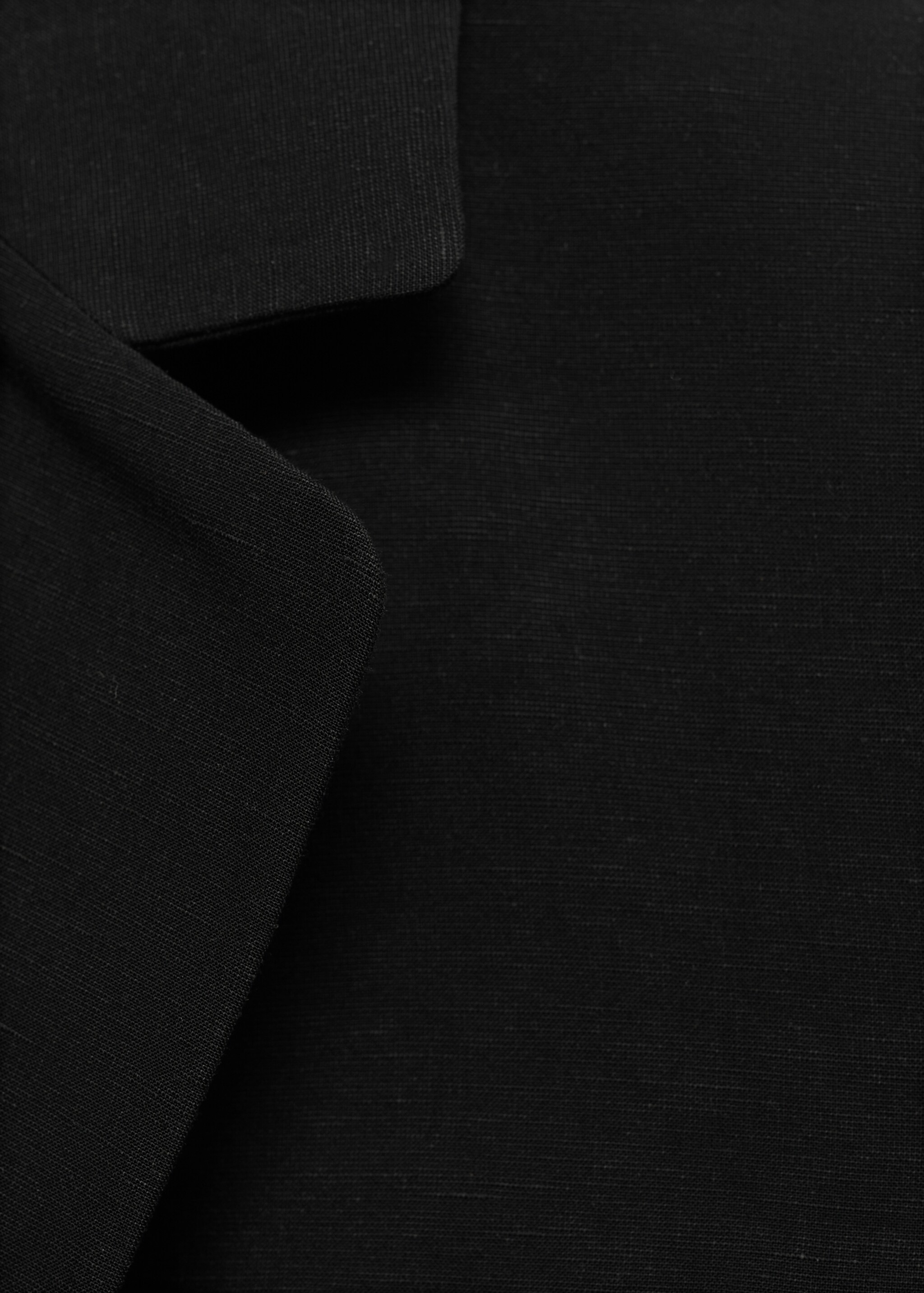 Keten karışımlı kemerli blazer ceket - Ürün detayı 0