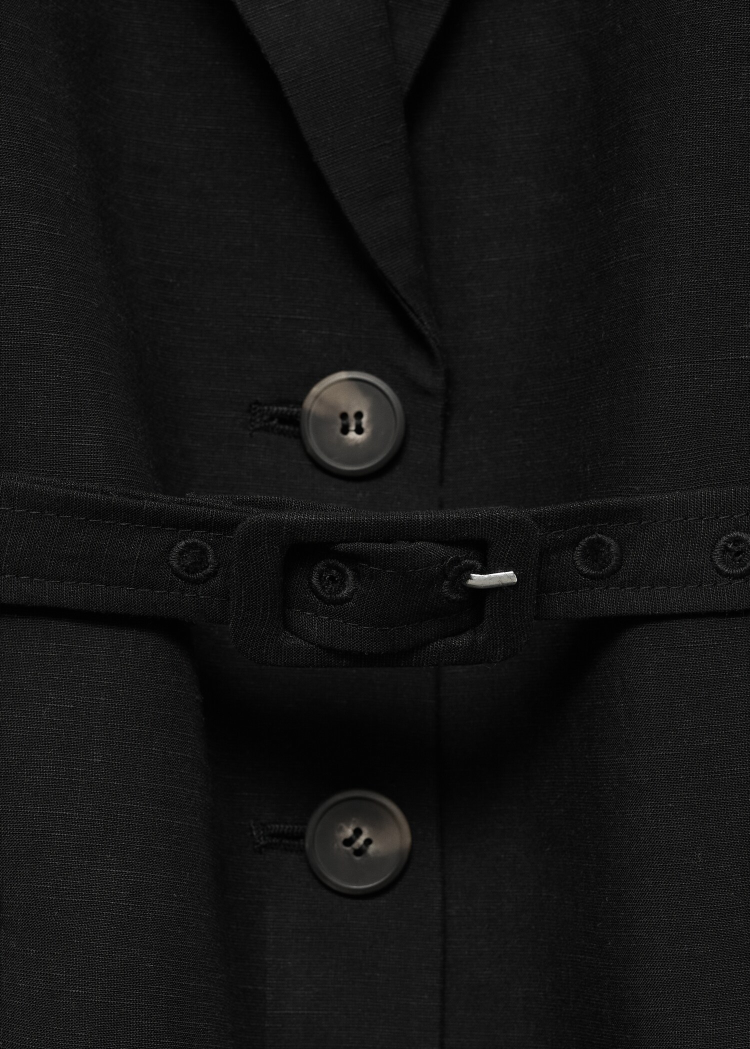 Anzugblazer aus Leinengemisch mit Gürtel - Detail des Artikels 8