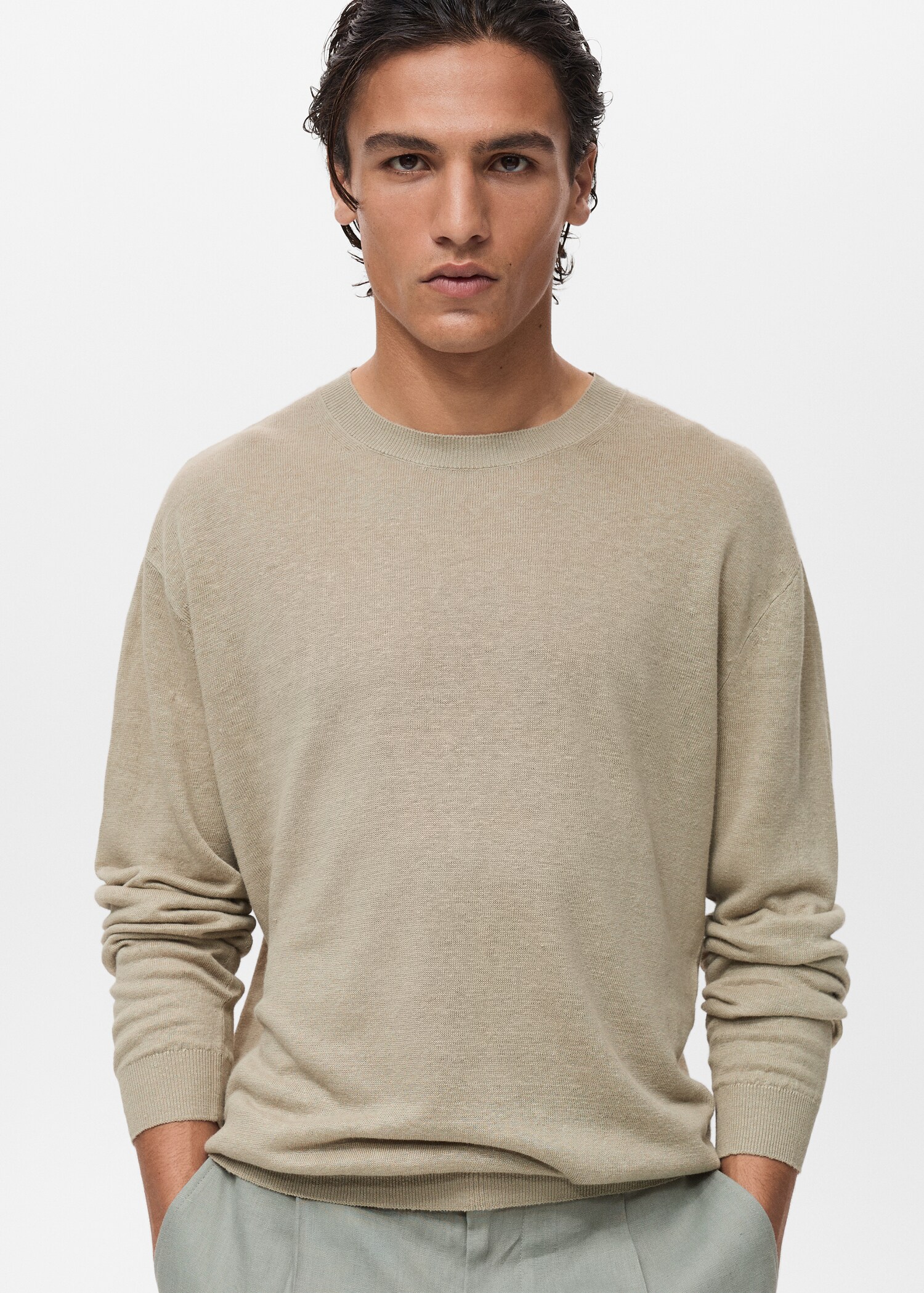 100% linen flowy sweater - Medium plane