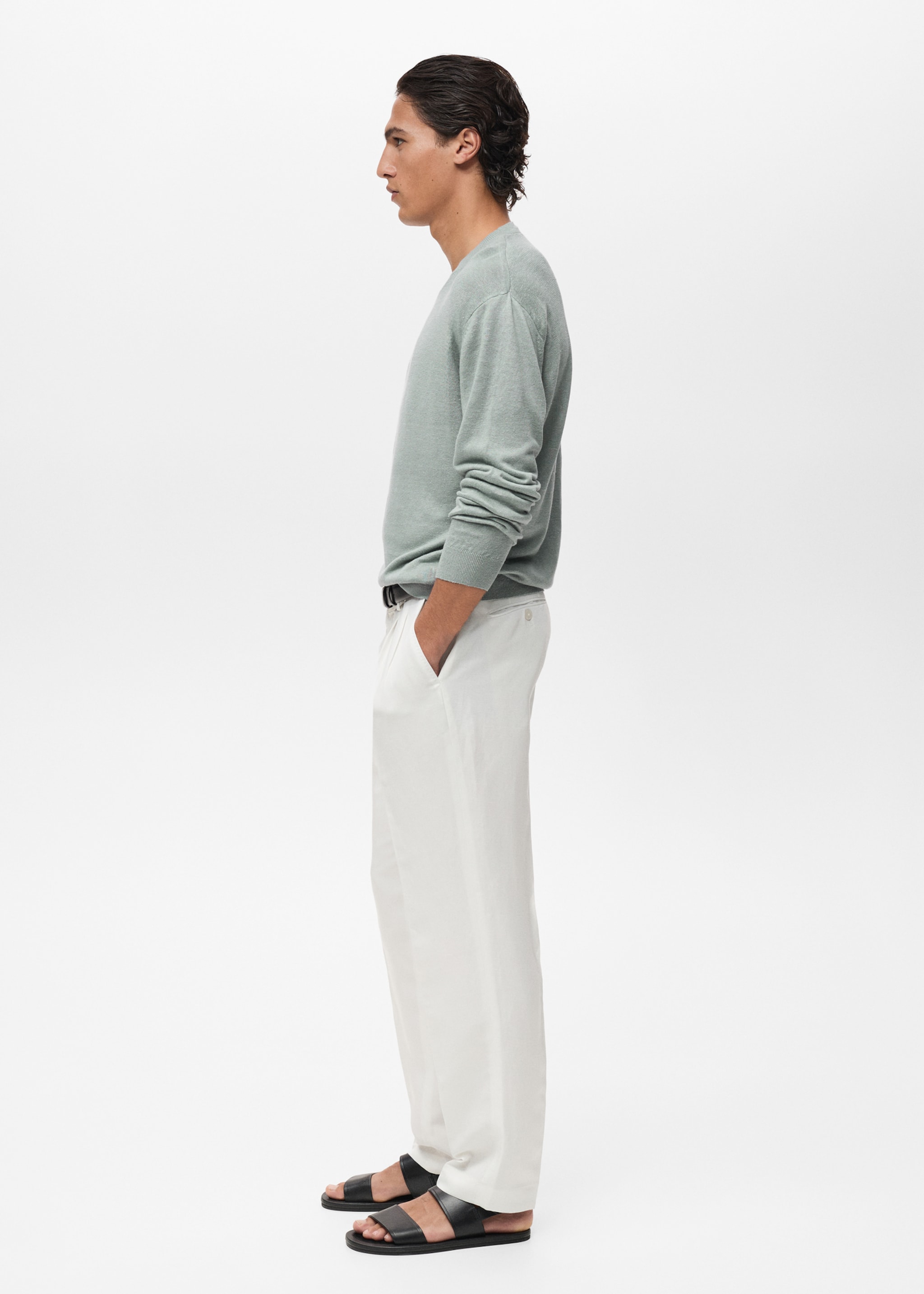 Fließender Pullover aus 100 % Leinen - Detail des Artikels 2