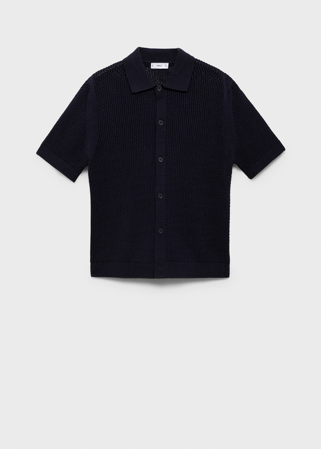 Openwork knitted cotton shirt - Men | MANGO USA