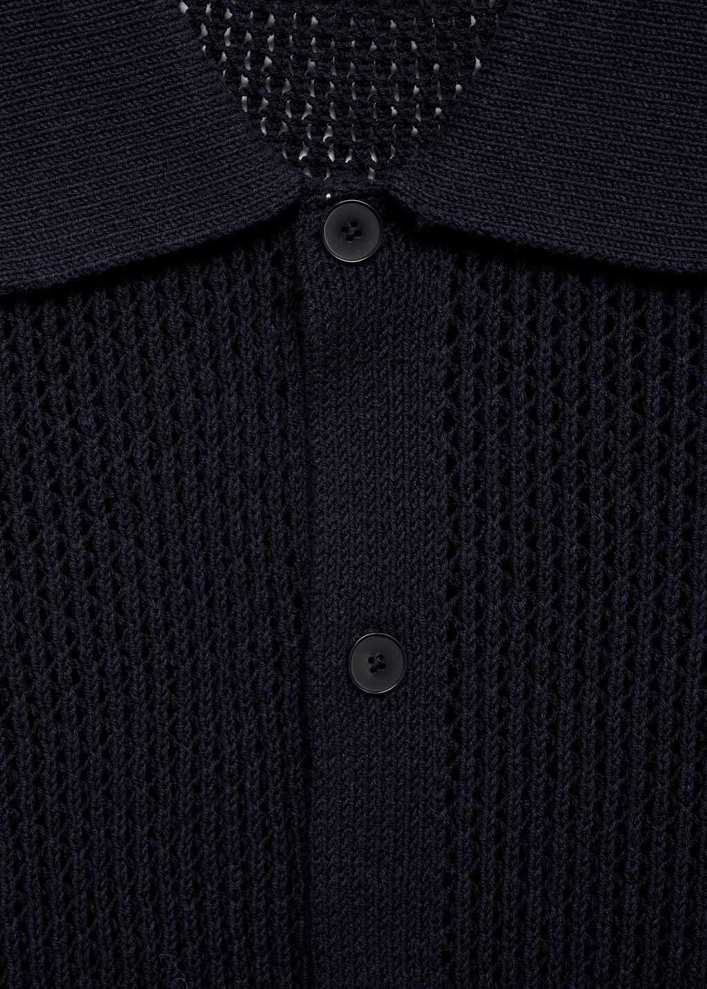 Openwork knitted cotton shirt - Men | MANGO USA