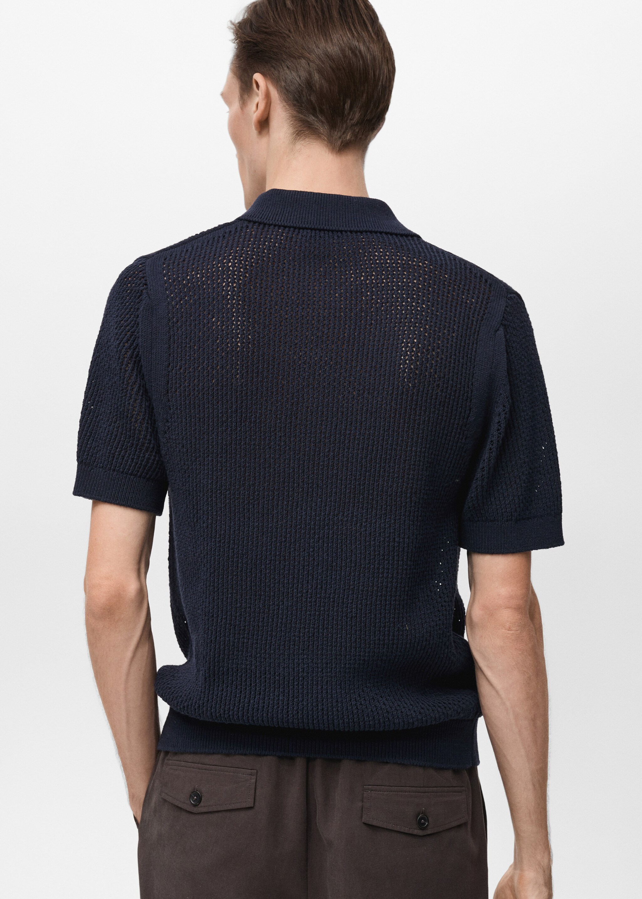 Chemise coton maille ajourée - Verso de l’article