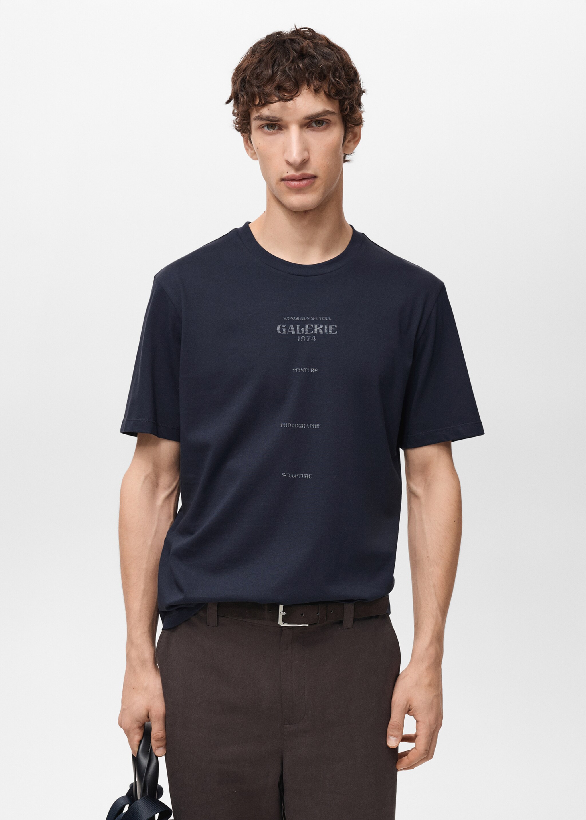 Short-sleeved printed t-shirt - Medium plane