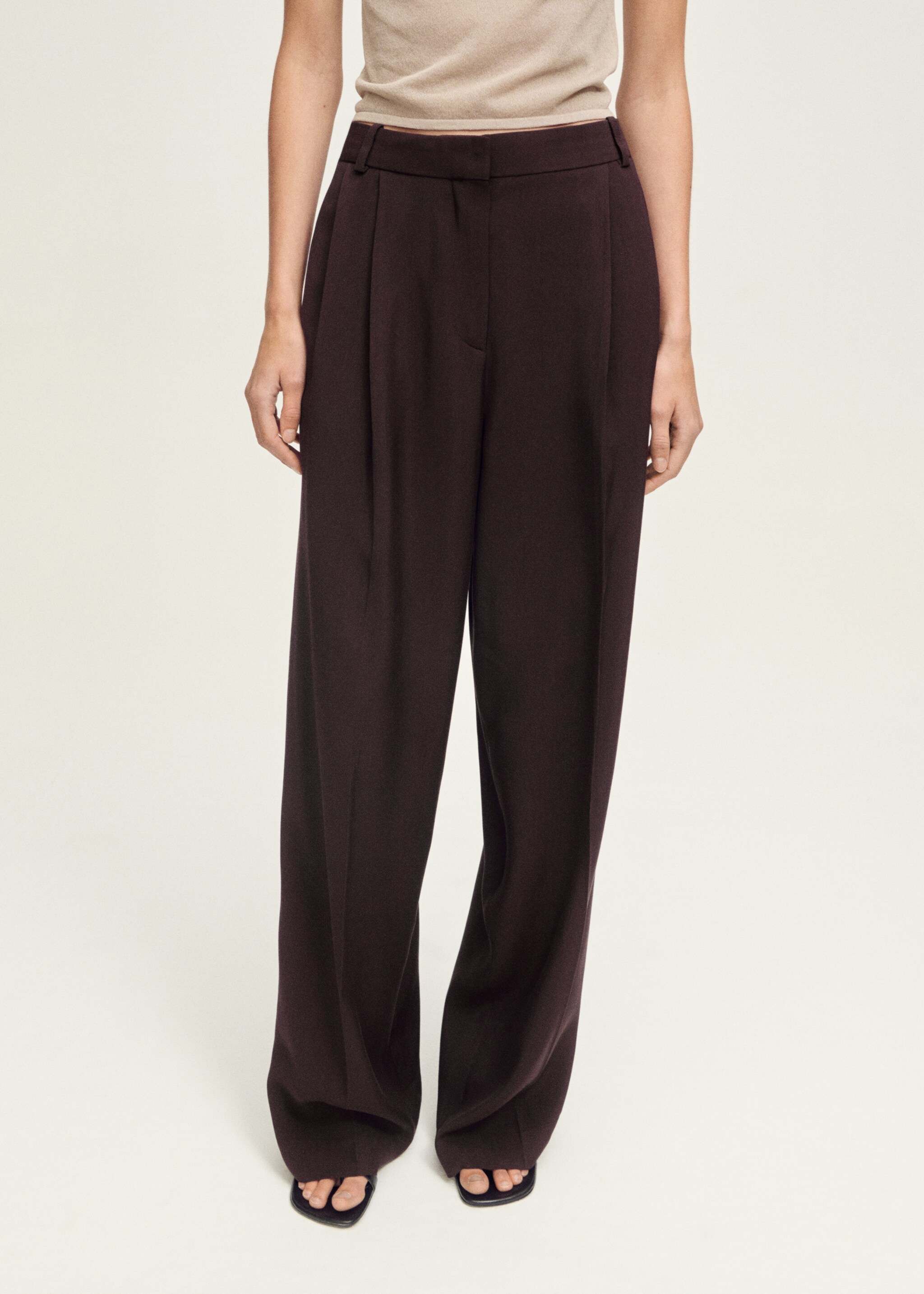 Pantalon pinces wideleg - Plan moyen