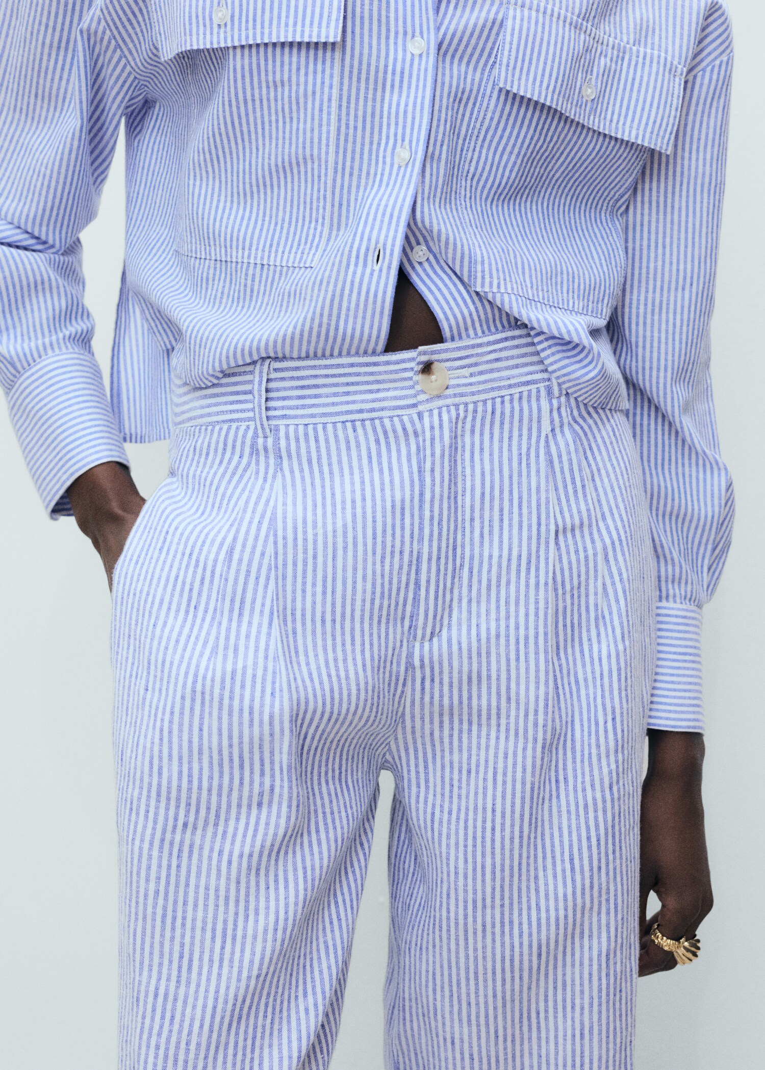 Pantalon lin à rayures - Détail de l'article 6