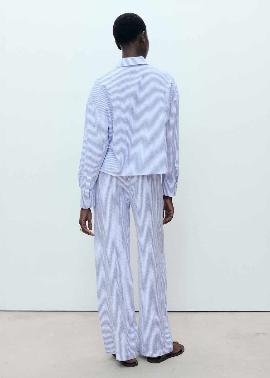 Striped linen-blend pants - image 3