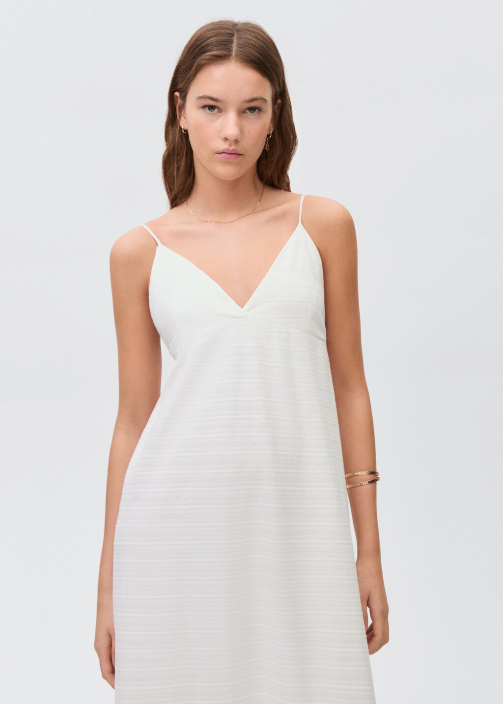 Long textured dress - Teen | MANGO USA