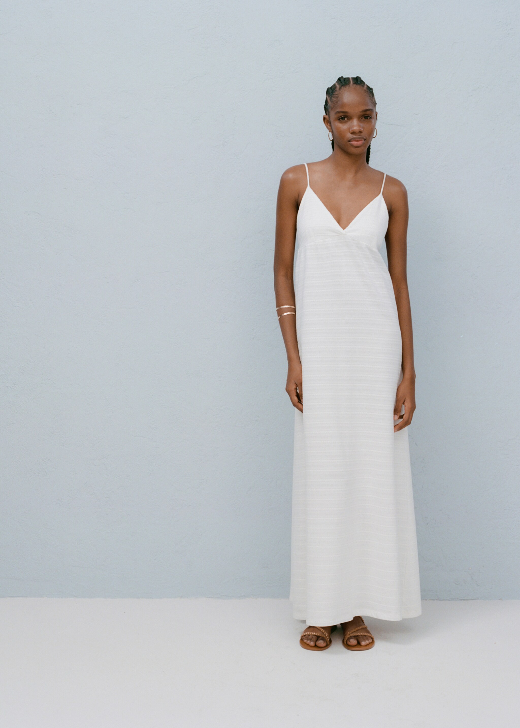 Long textured dress - Details of the article 5